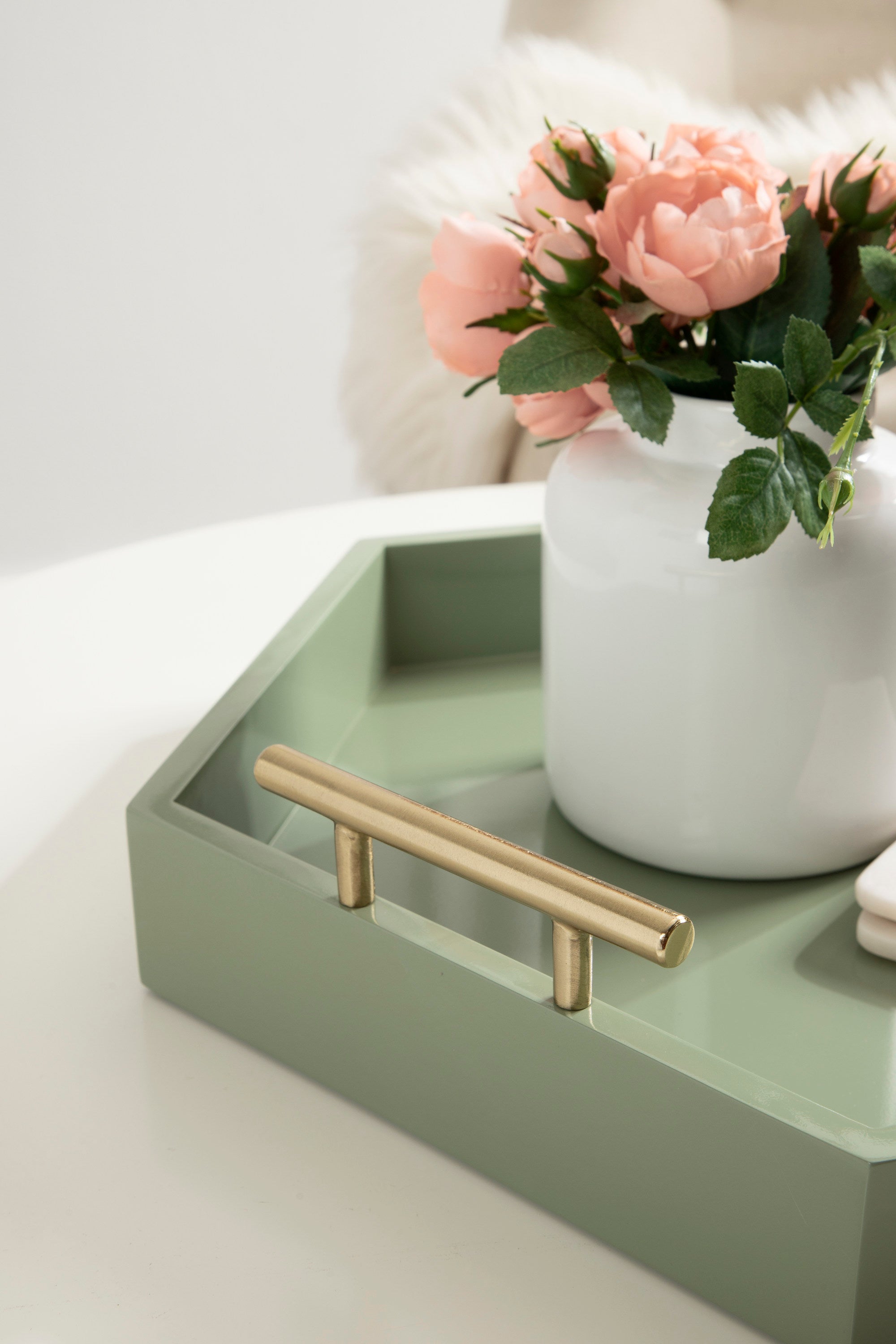 Single Tray Green Gold 18x18 8