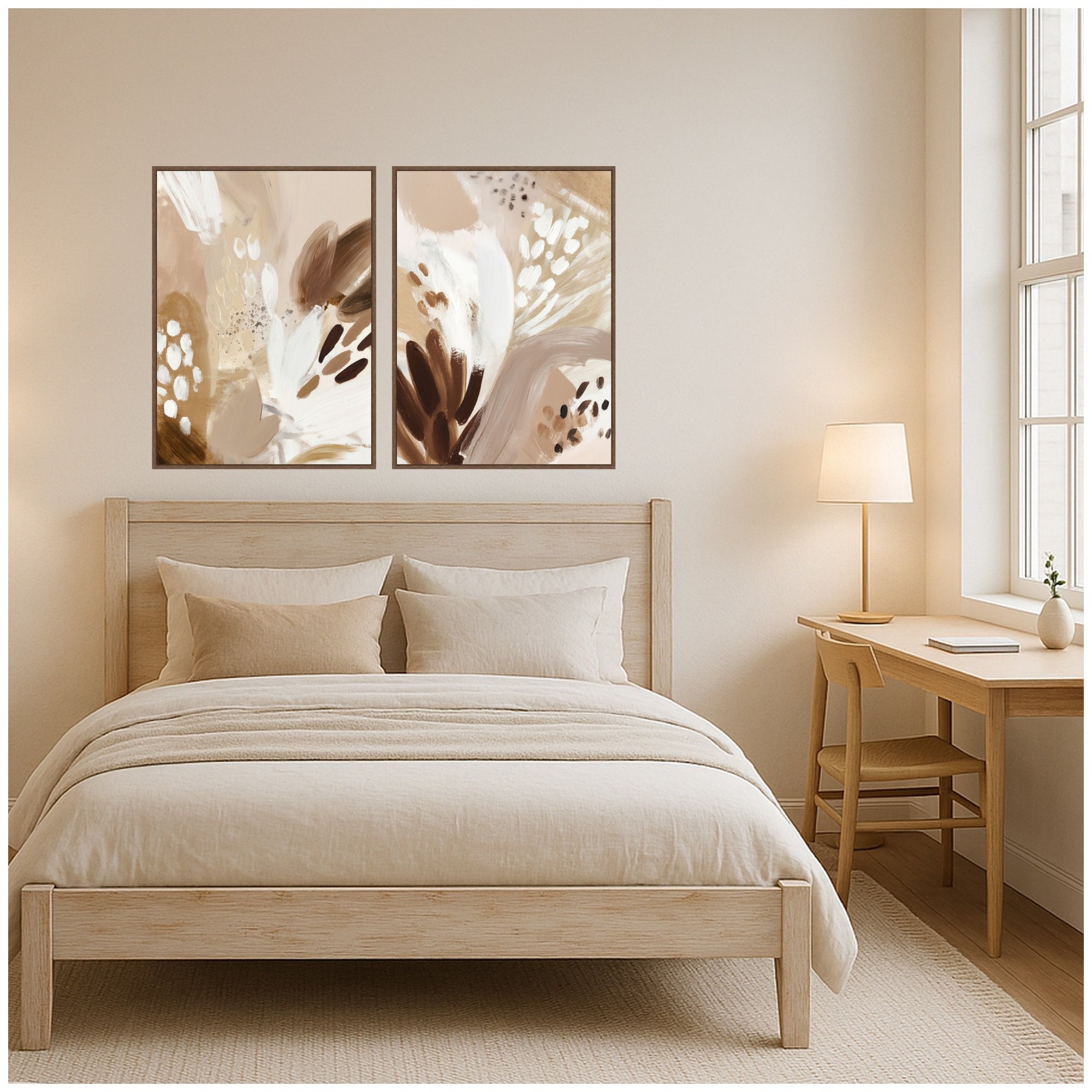 Art Set 2 Piece Set 28x38 Sylvie Walnut 6
