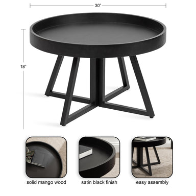 Coffee Table Black 30x30x18 2