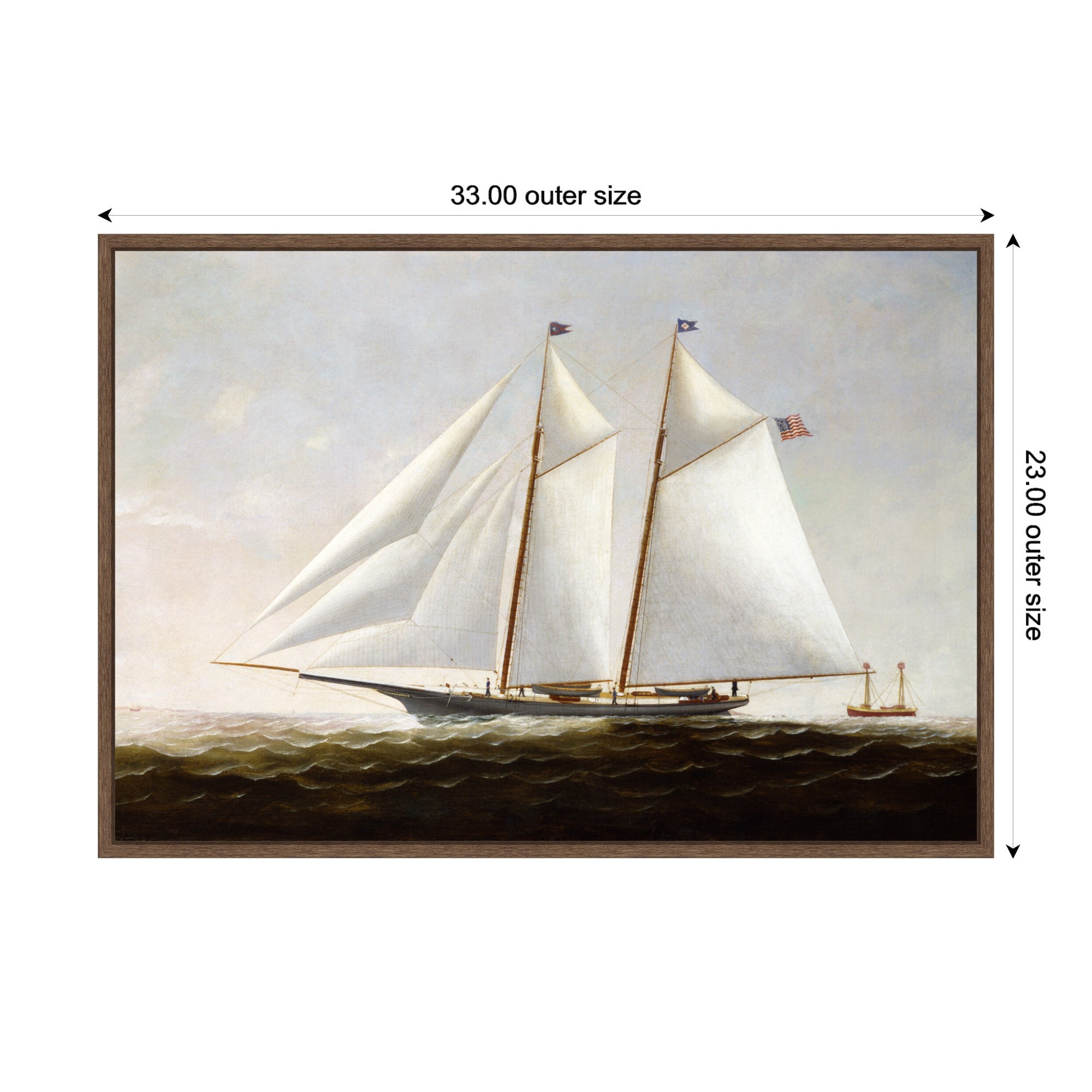Framed Canvas 33x23 Sylvie Walnut 2