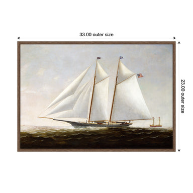 Framed Canvas 33x23 Sylvie Walnut 2