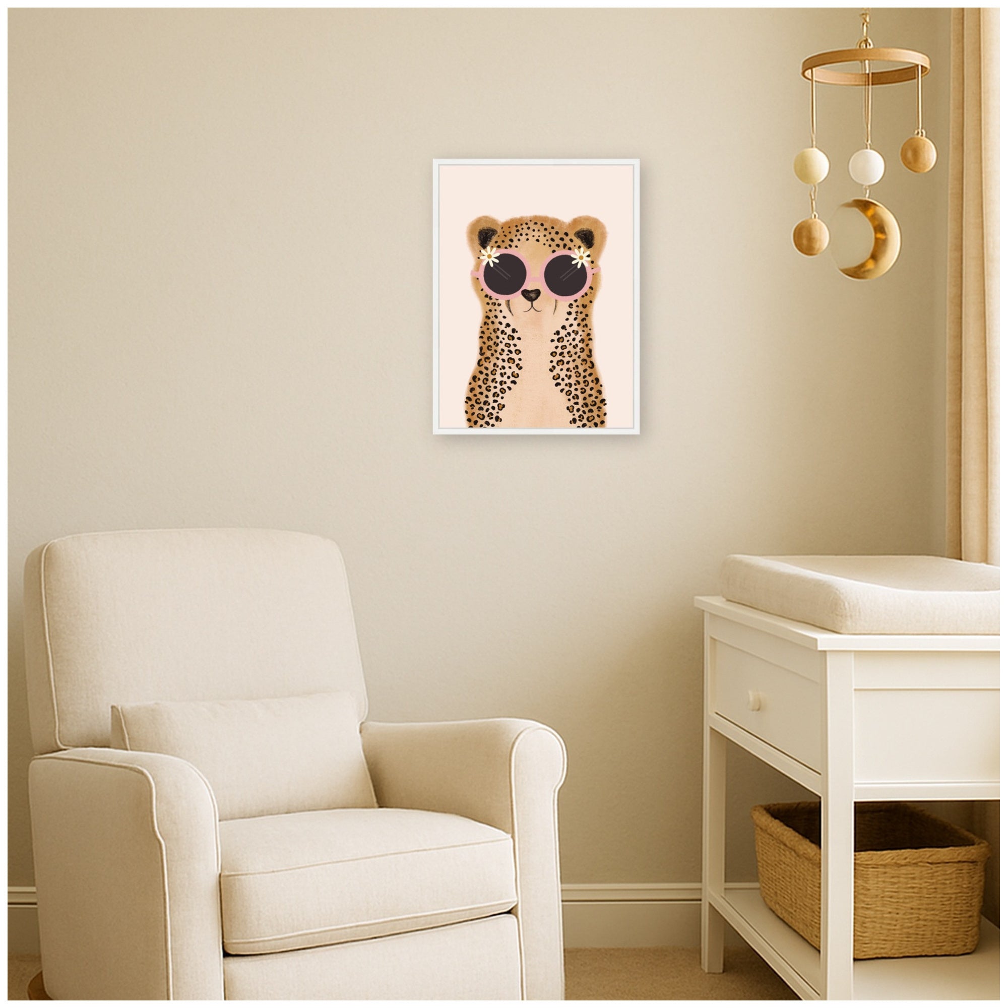 Lavish Leopard by Aislinn Simmonds Duchess Plum Framed Canvas Wall Art Print