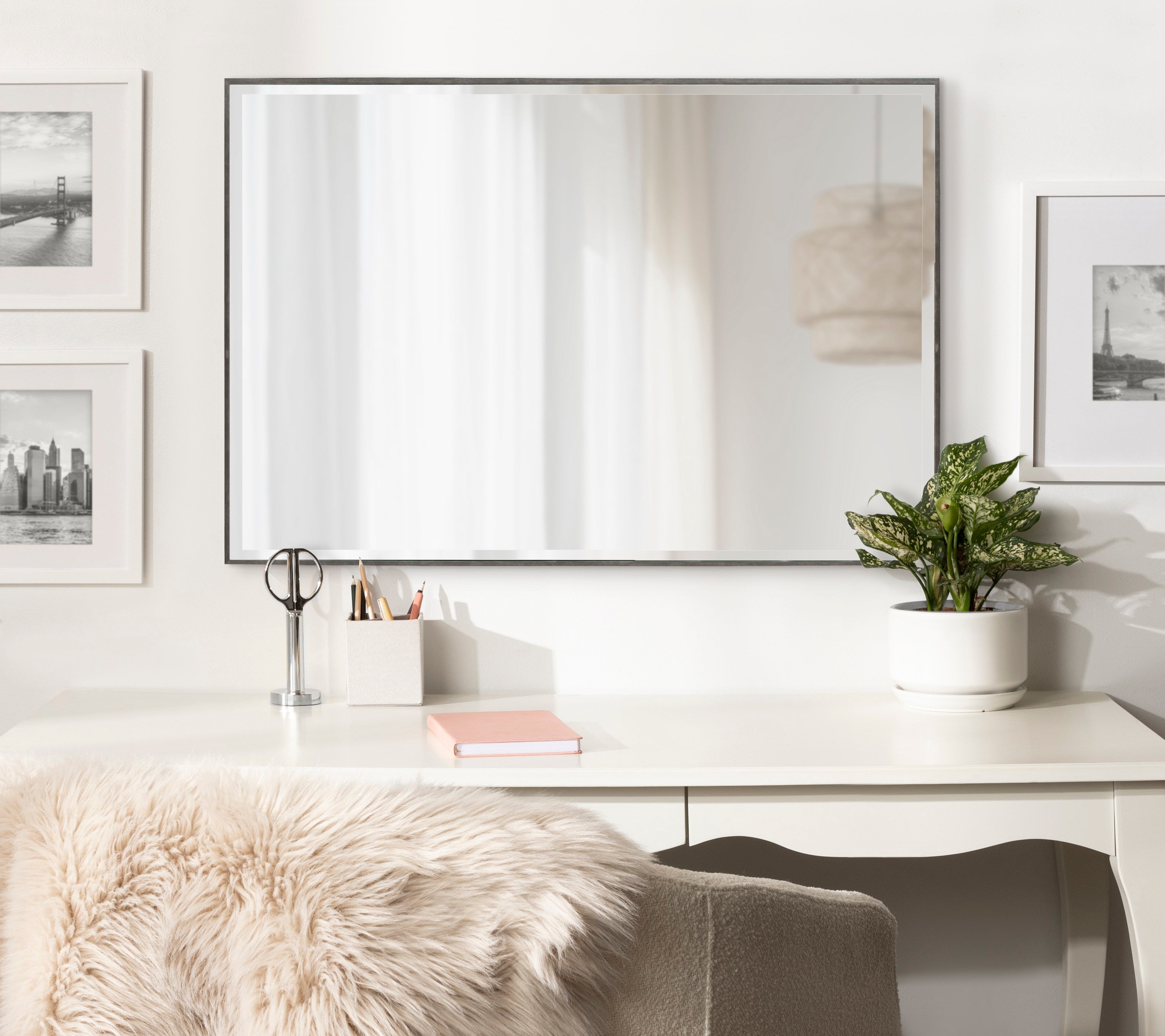 Rectangle Mirror Dark Silver 24.75x36.75 7