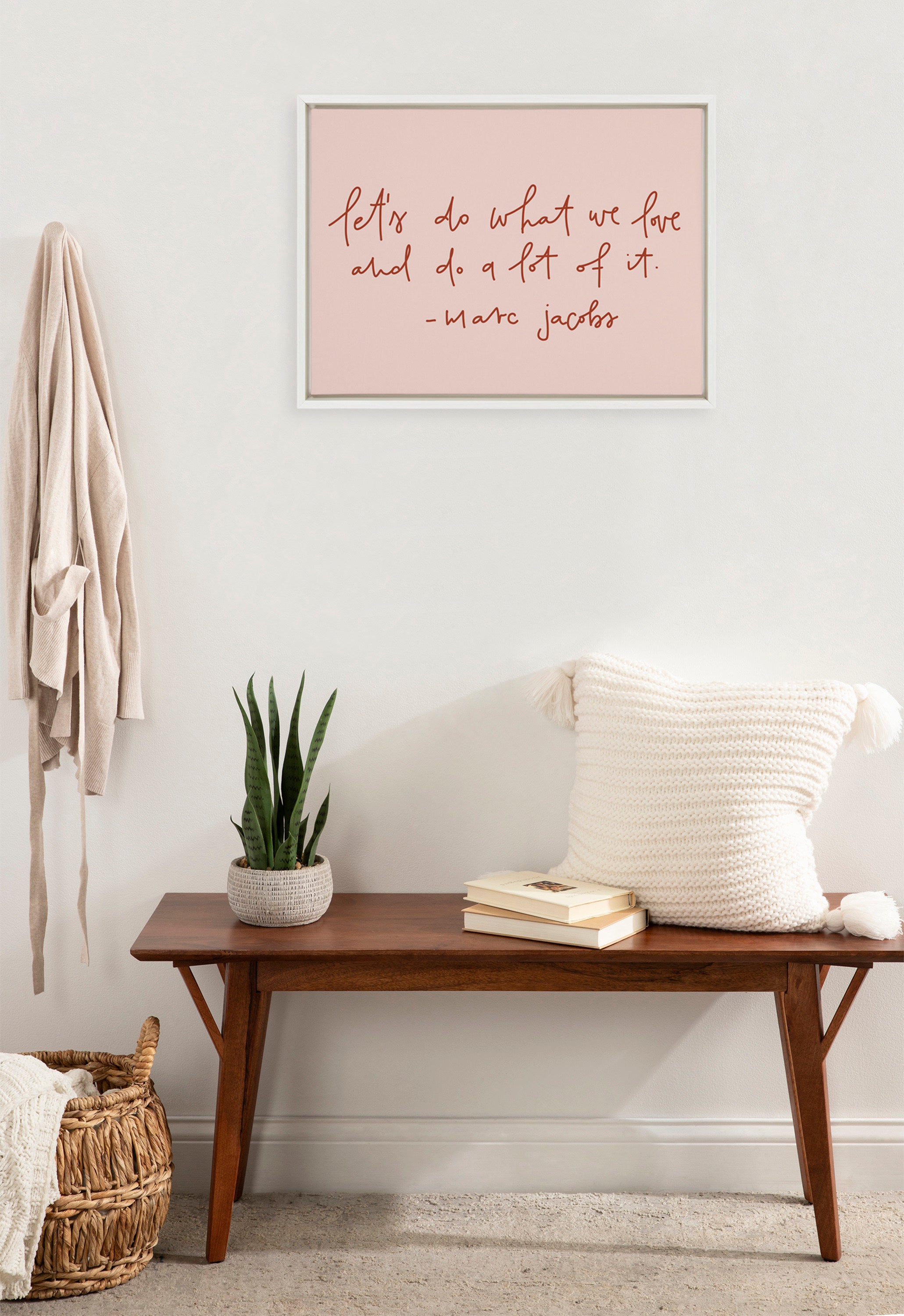 Sylvie Do What We Love Framed Canvas by Maja Tomljanovic