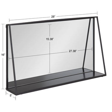 Functional Mirror Black 28x16 5