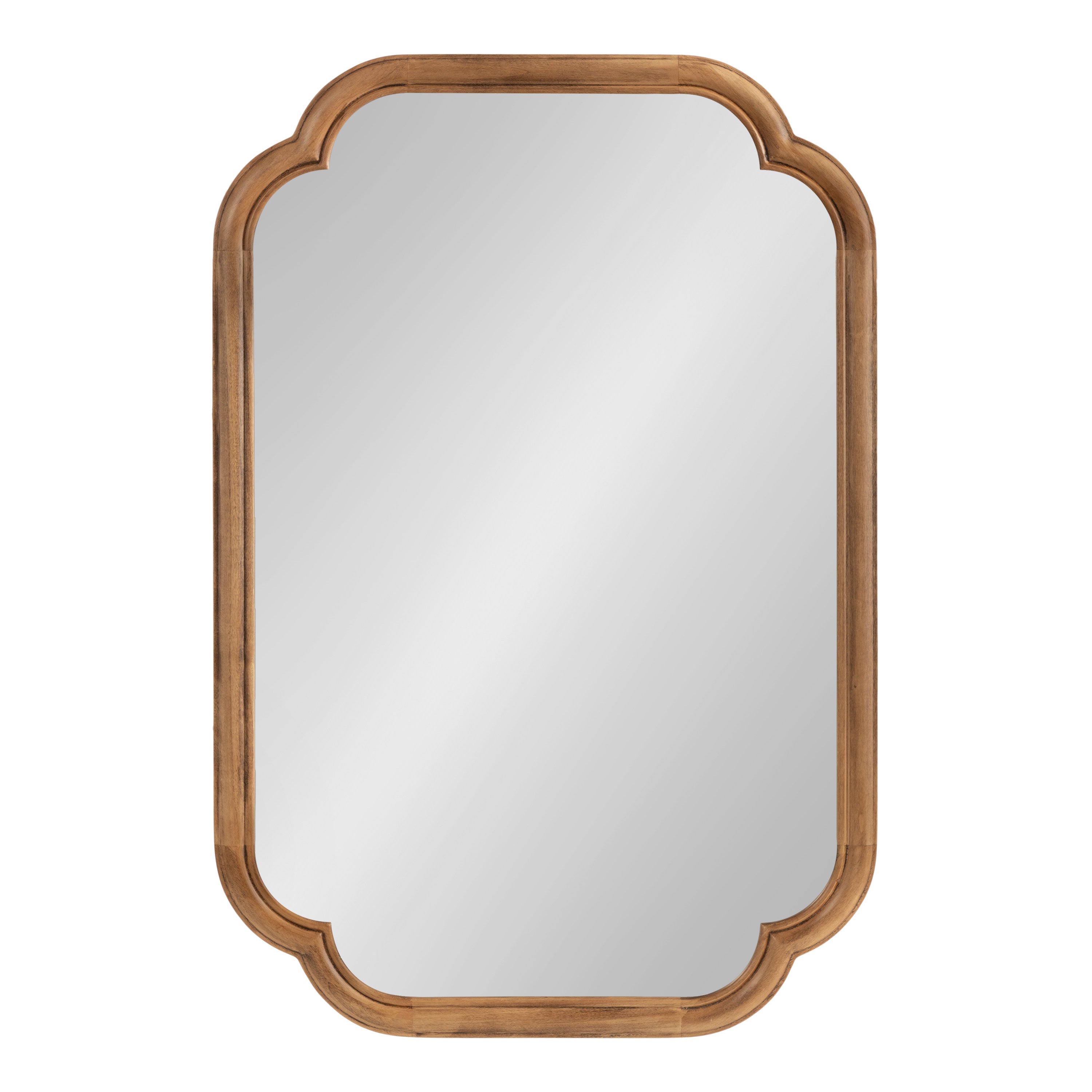 Scallop Mirror Rustic Brown 24x36 5