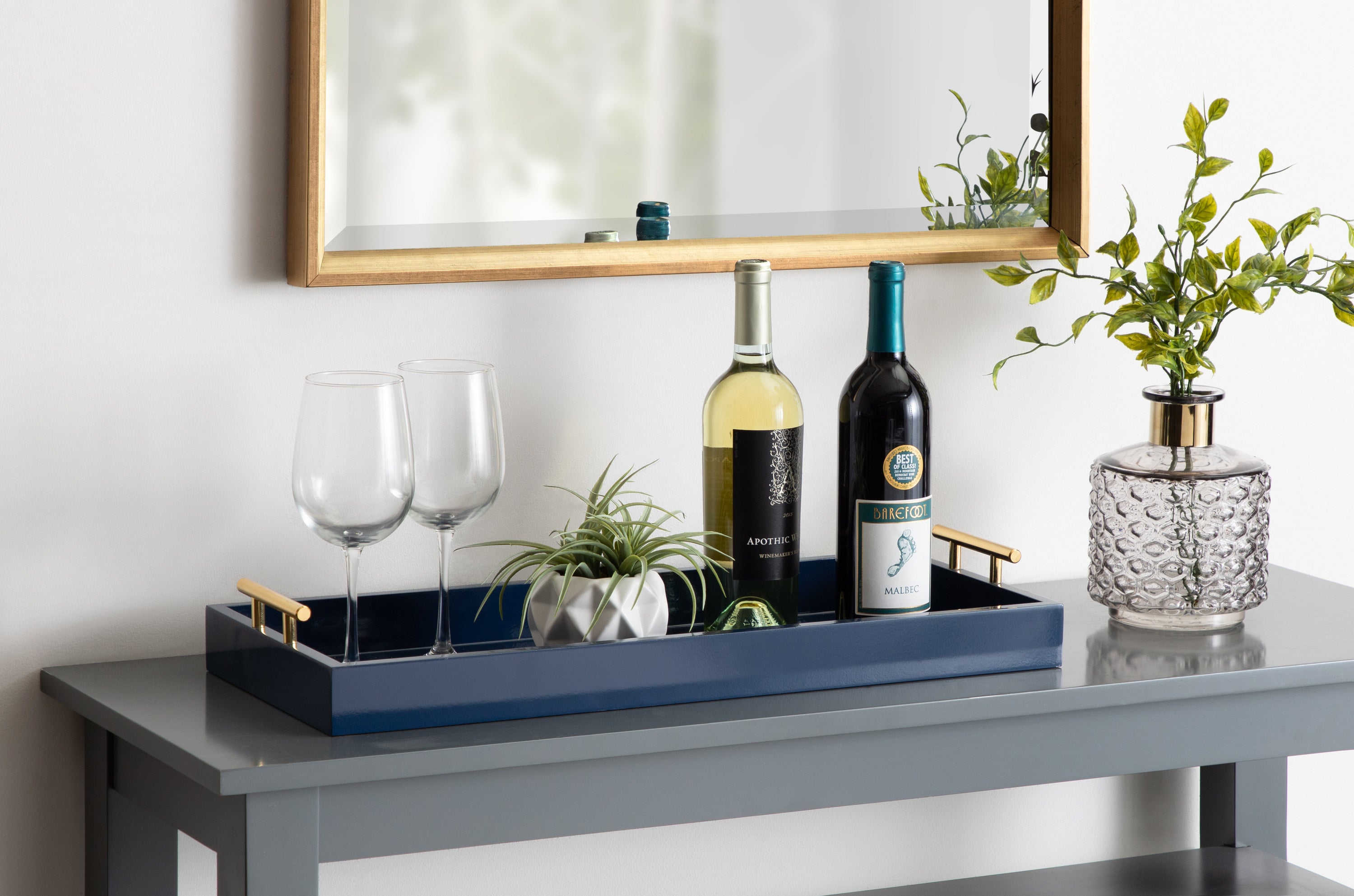 Single Tray Navy Blue Gold 10x24 4