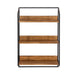 Accent Shelf Rustic Brown Black 18x28x7 5