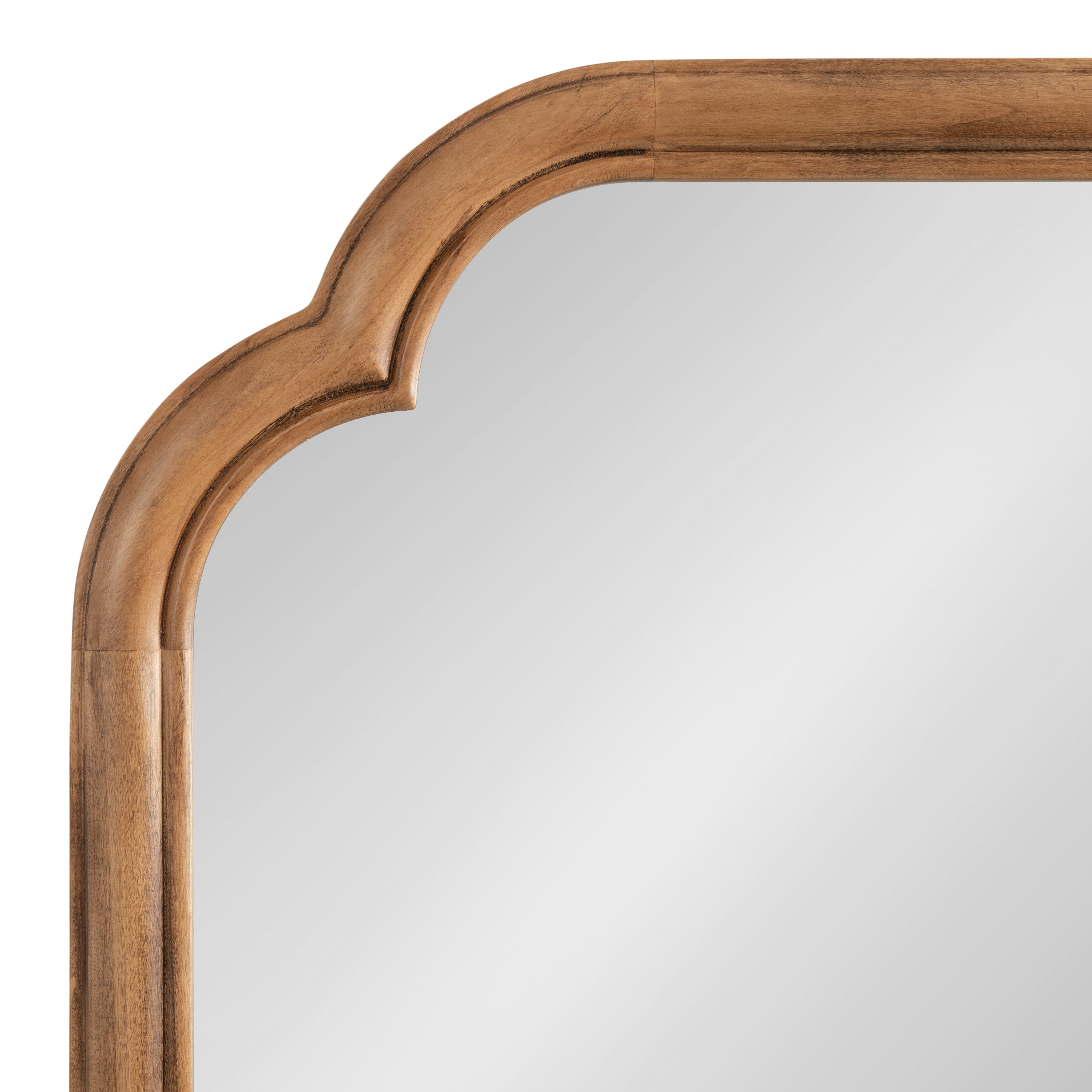 Scallop Mirror Rustic Brown 24x36 3