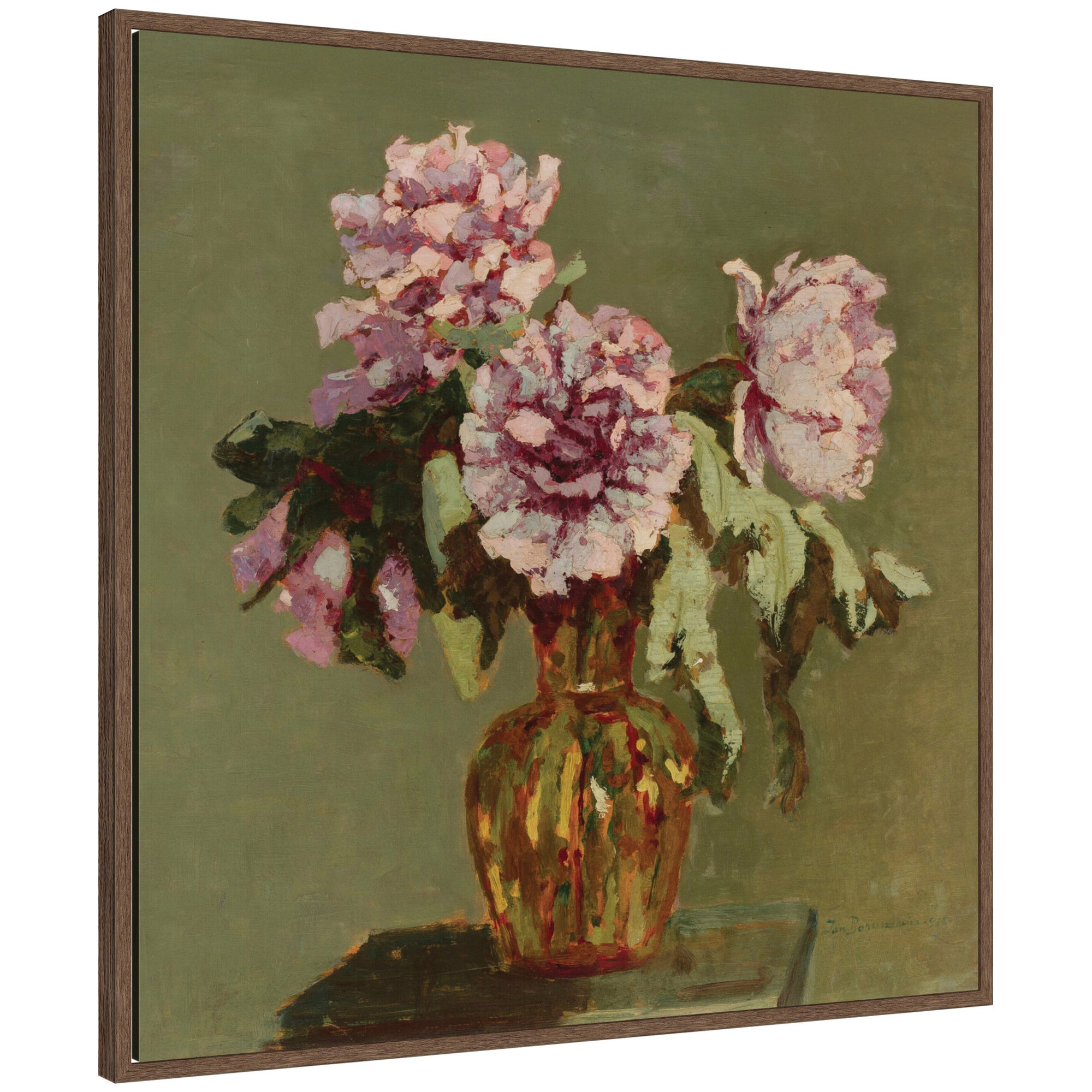 Framed Canvas 30x30 Sylvie Walnut 1