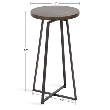 Side Table Gray 15x15x26 2