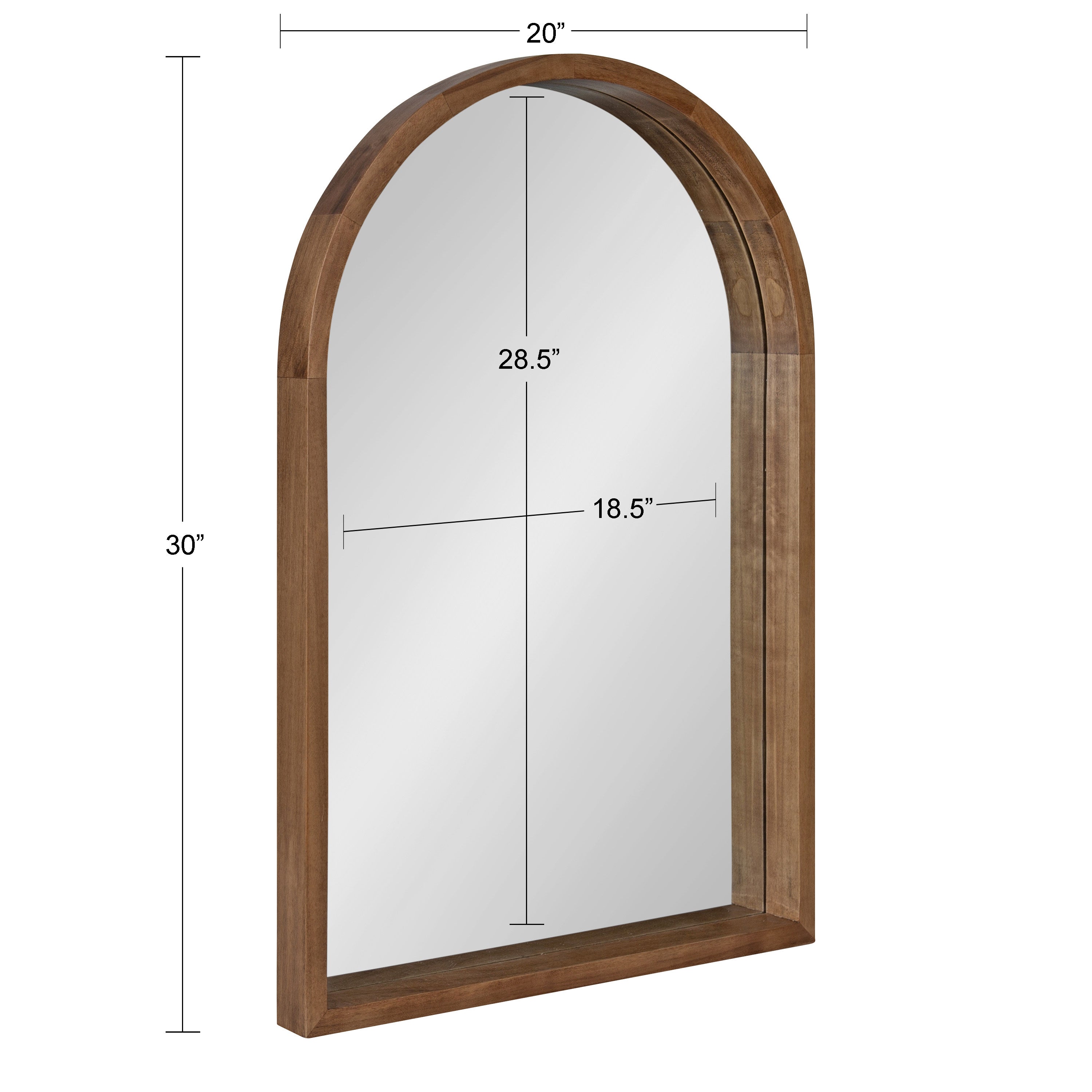 Arch Mirror Rustic Brown 20x30 5