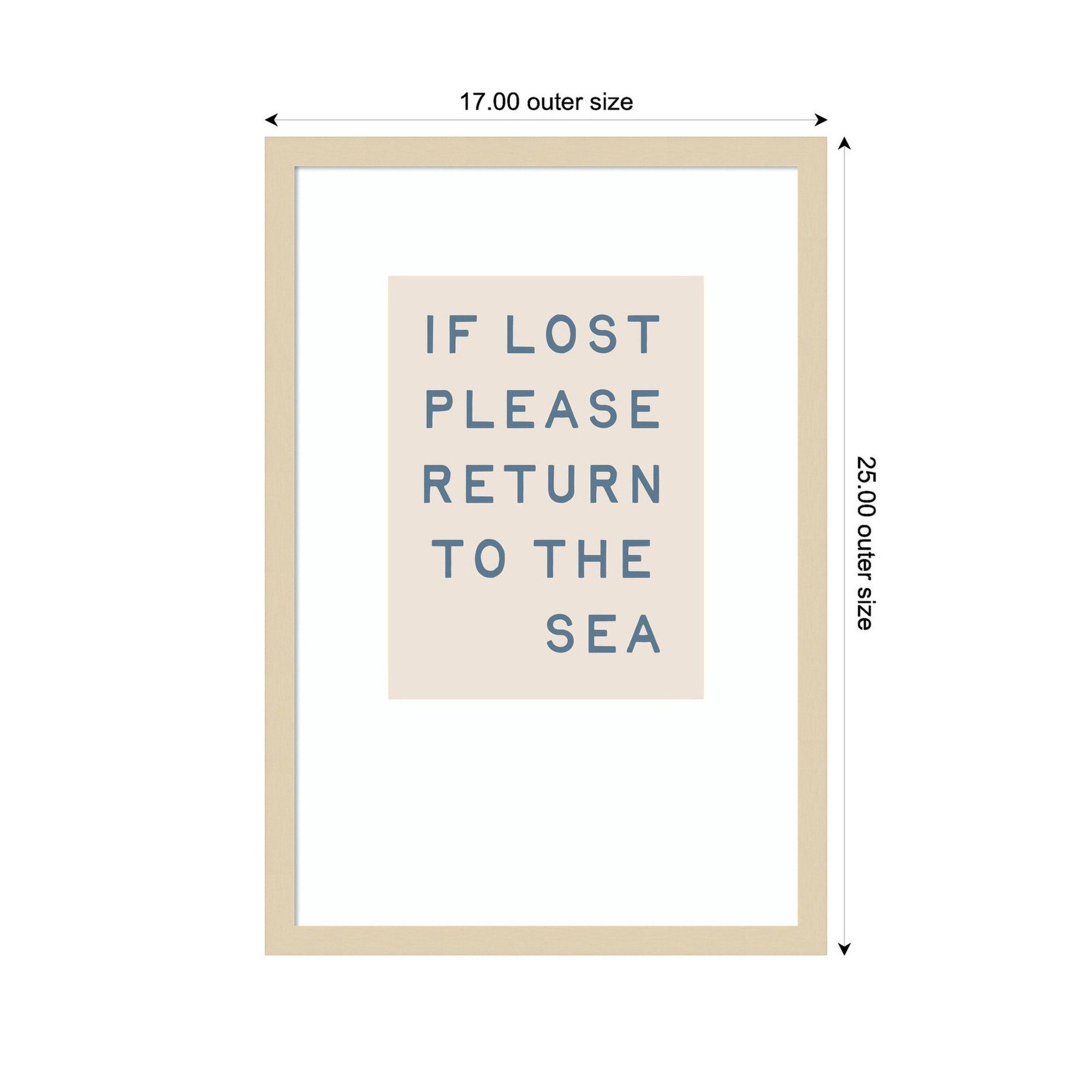 If Lost Please Return to the Sea by Megan Ryan Framed Wall Art Print