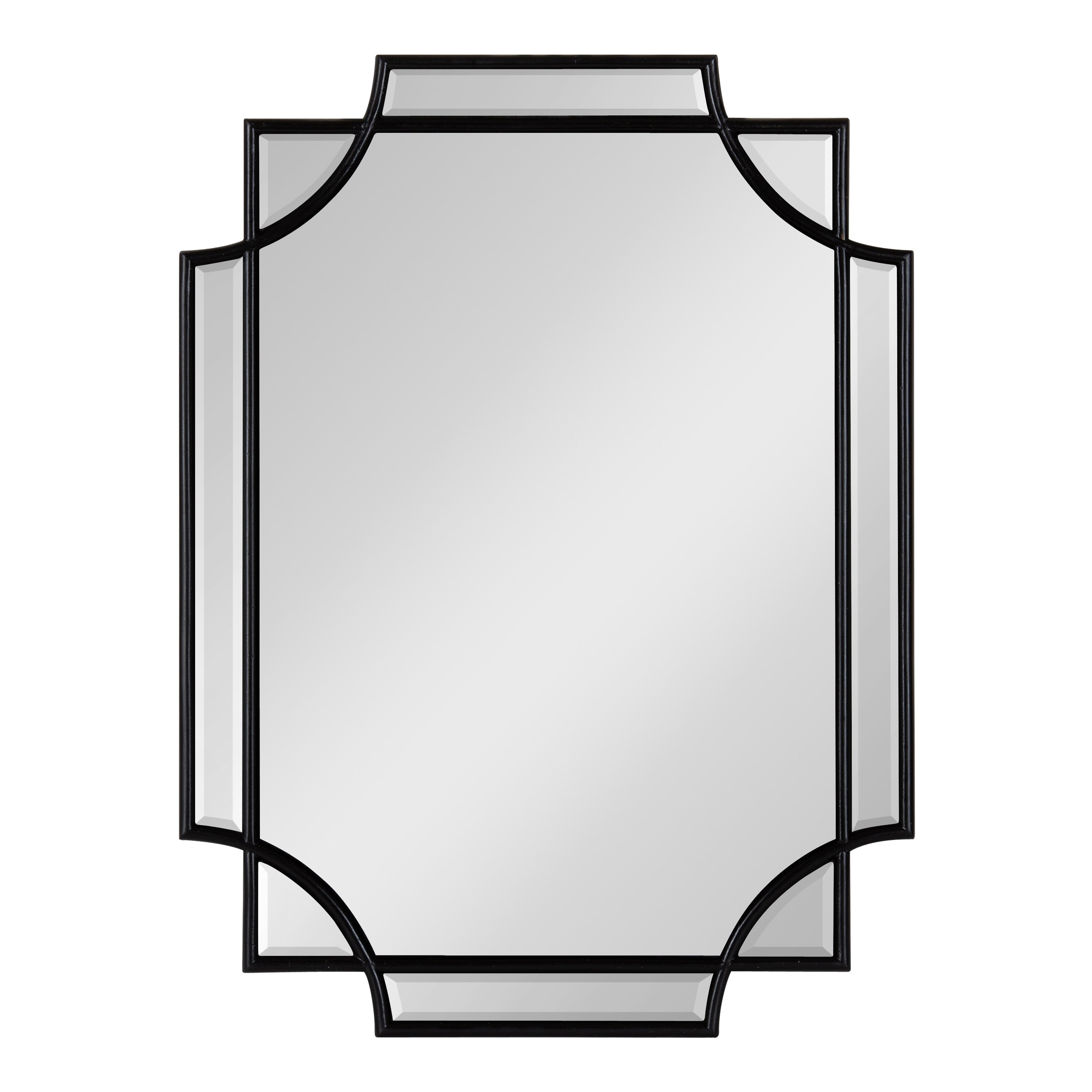 Scallop Mirror 18x24 Black 2