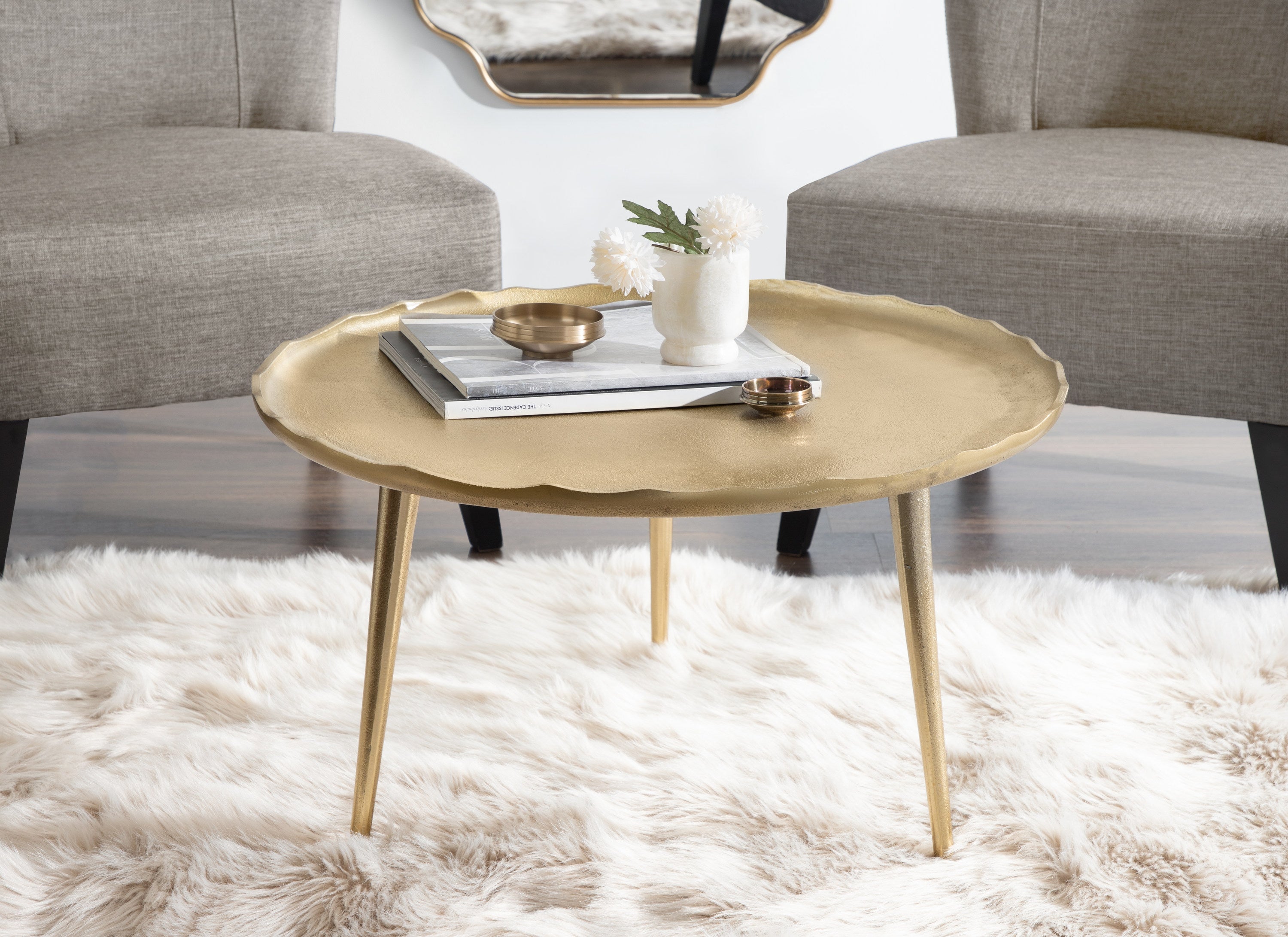 Coffee Table 26x26x16 Gold 6