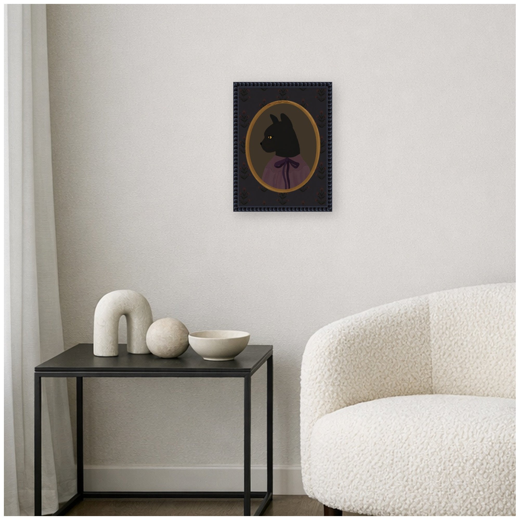 Framed Canvas 10x13 Sylvie Beaded Black 6