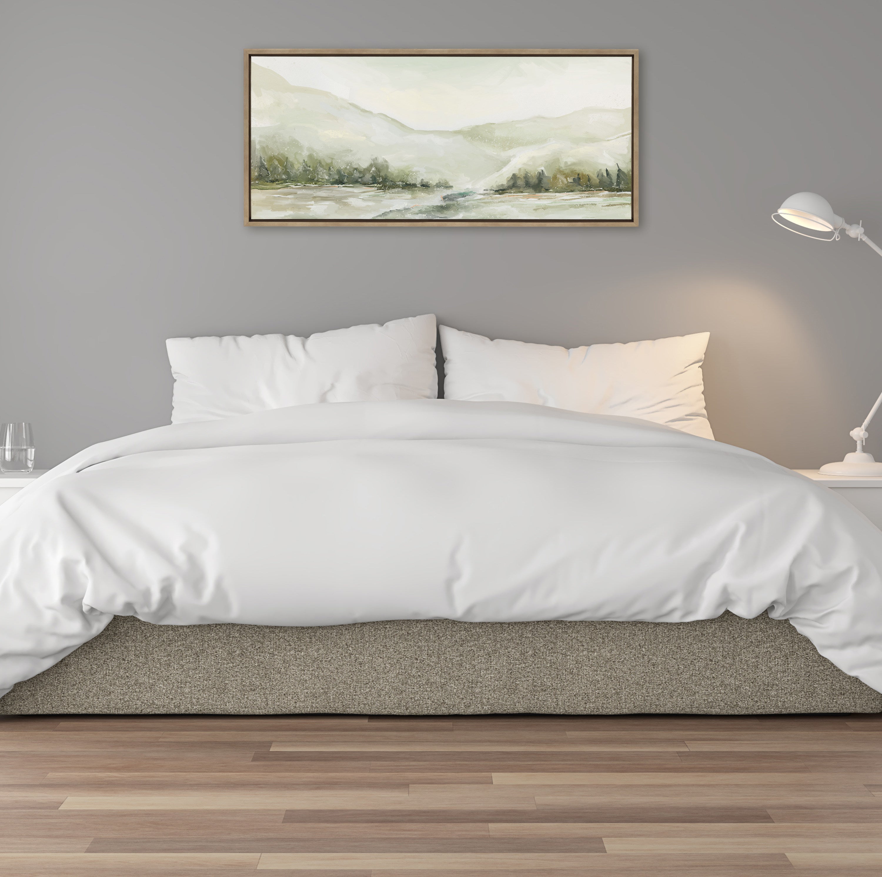Framed Canvas 18x40 Sylvie Dark Gold 5