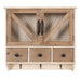 Cabinet Rustic Brown White 21x6x20 2