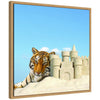 Sylvie Sand Castle Animal Tiger Framed Canvas by The Creative Bunch Studio