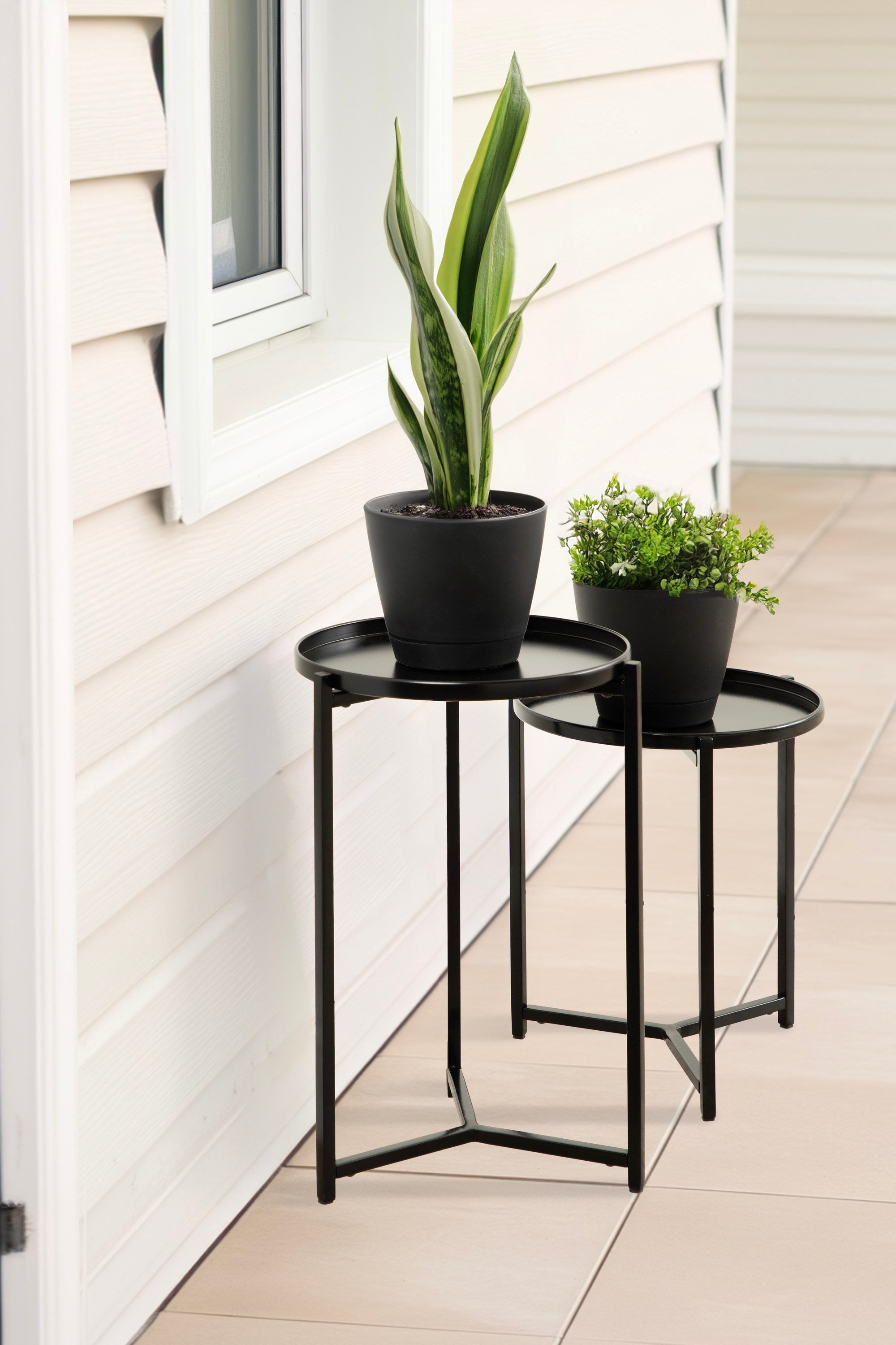 Plant Stand Black 2 Piece 7