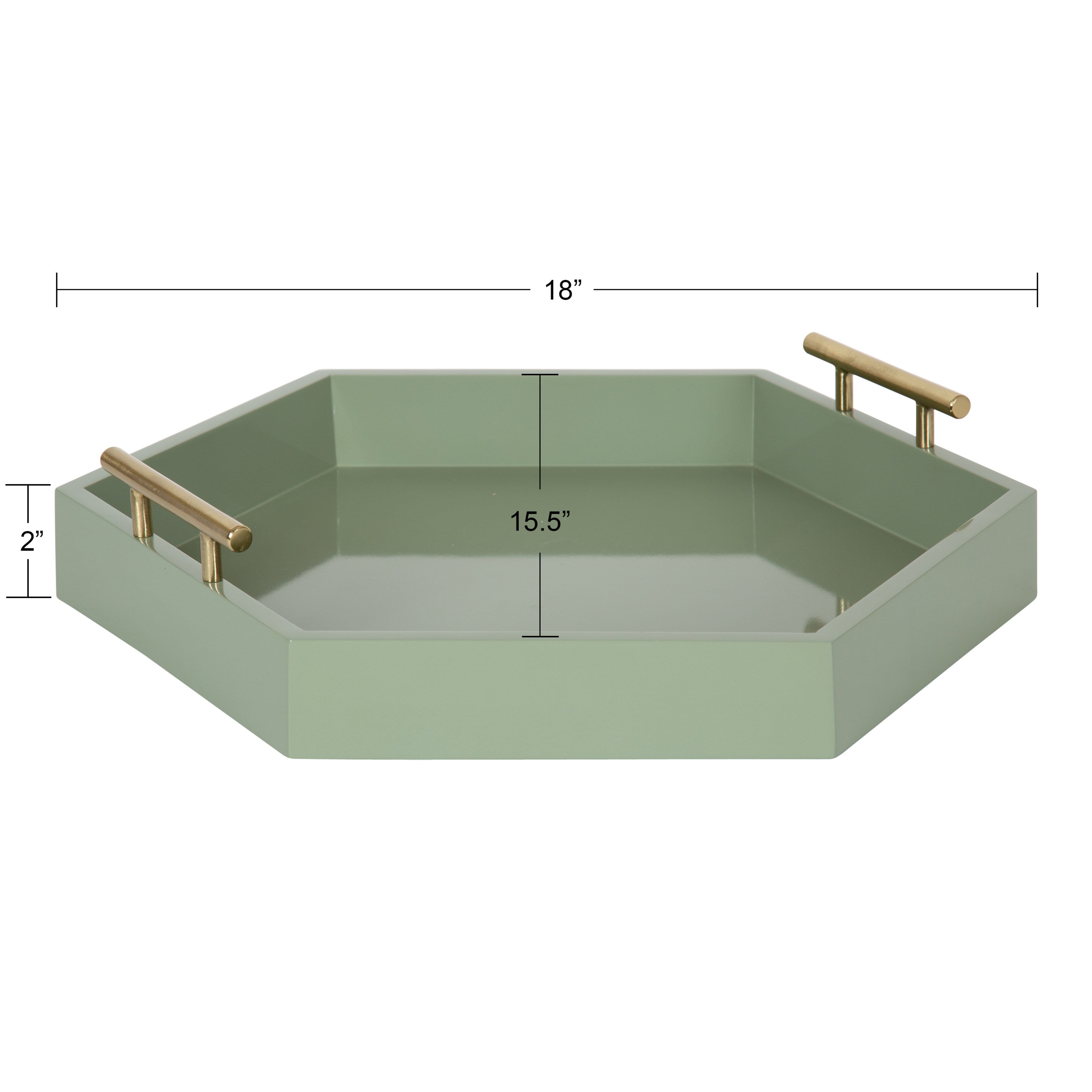 Single Tray Green Gold 18x18 2