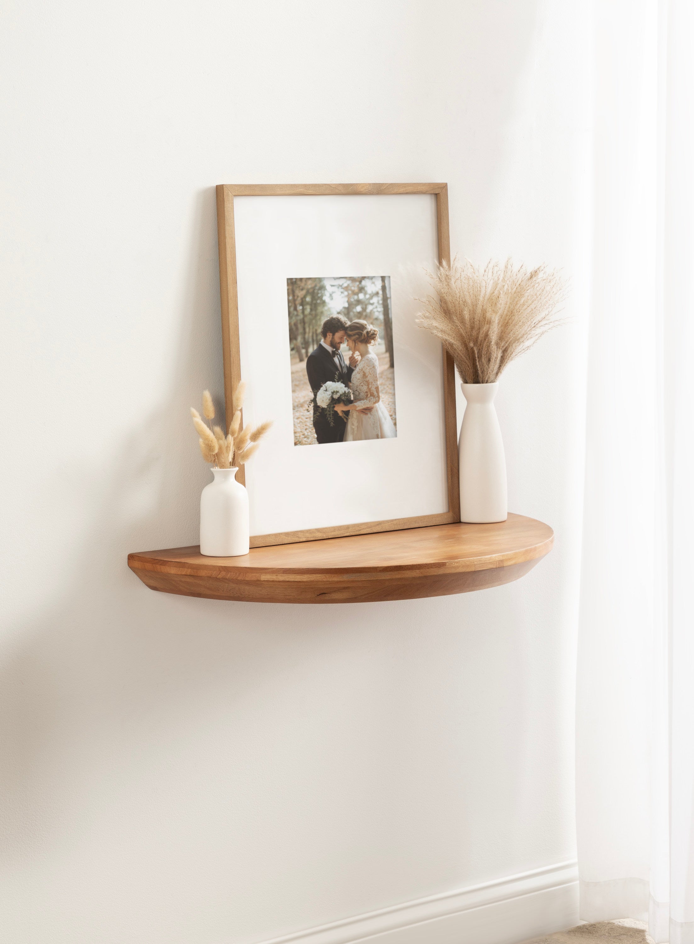 Floating Console Table Natural 28x3x14 7