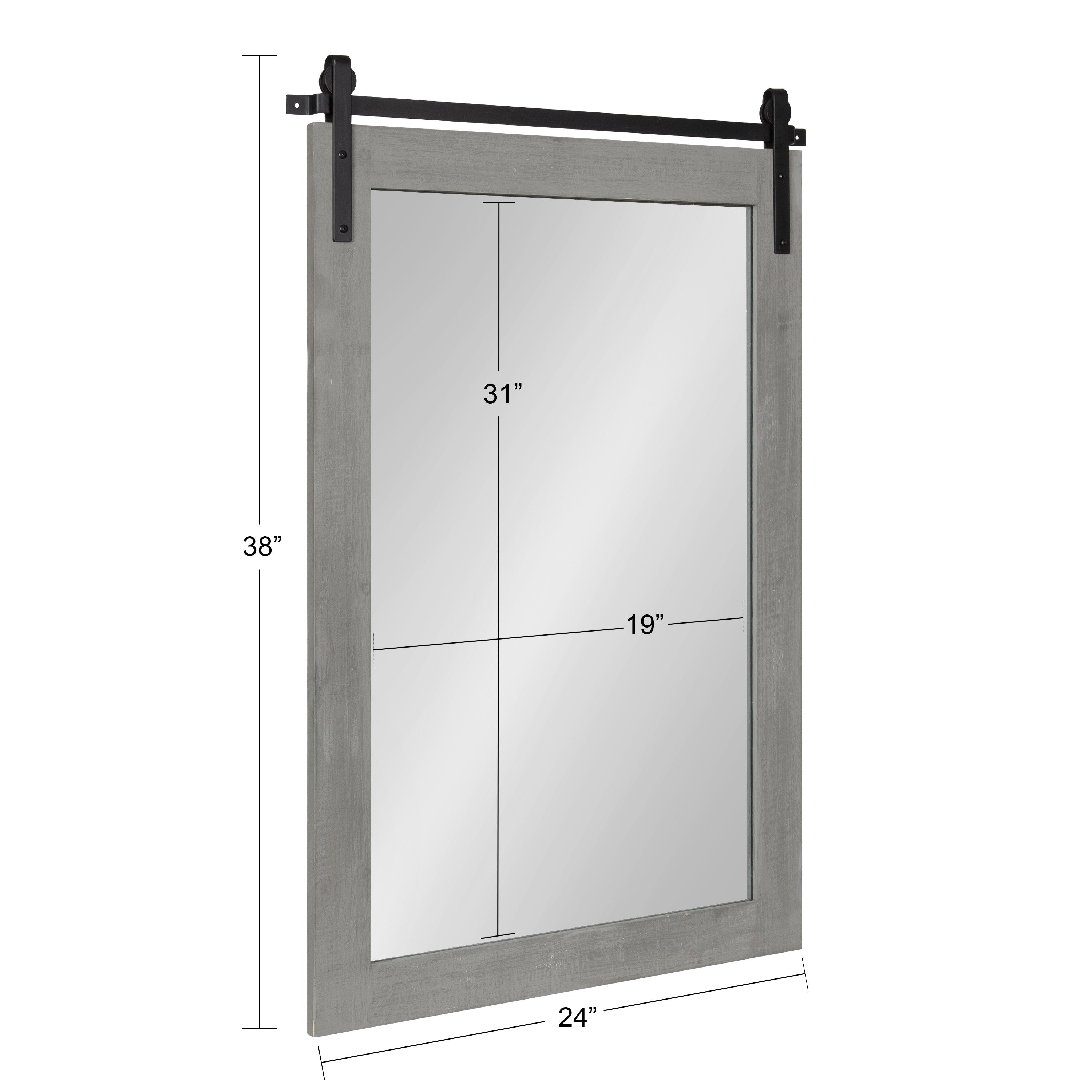 Rectangle Mirror Gray 24x38 5