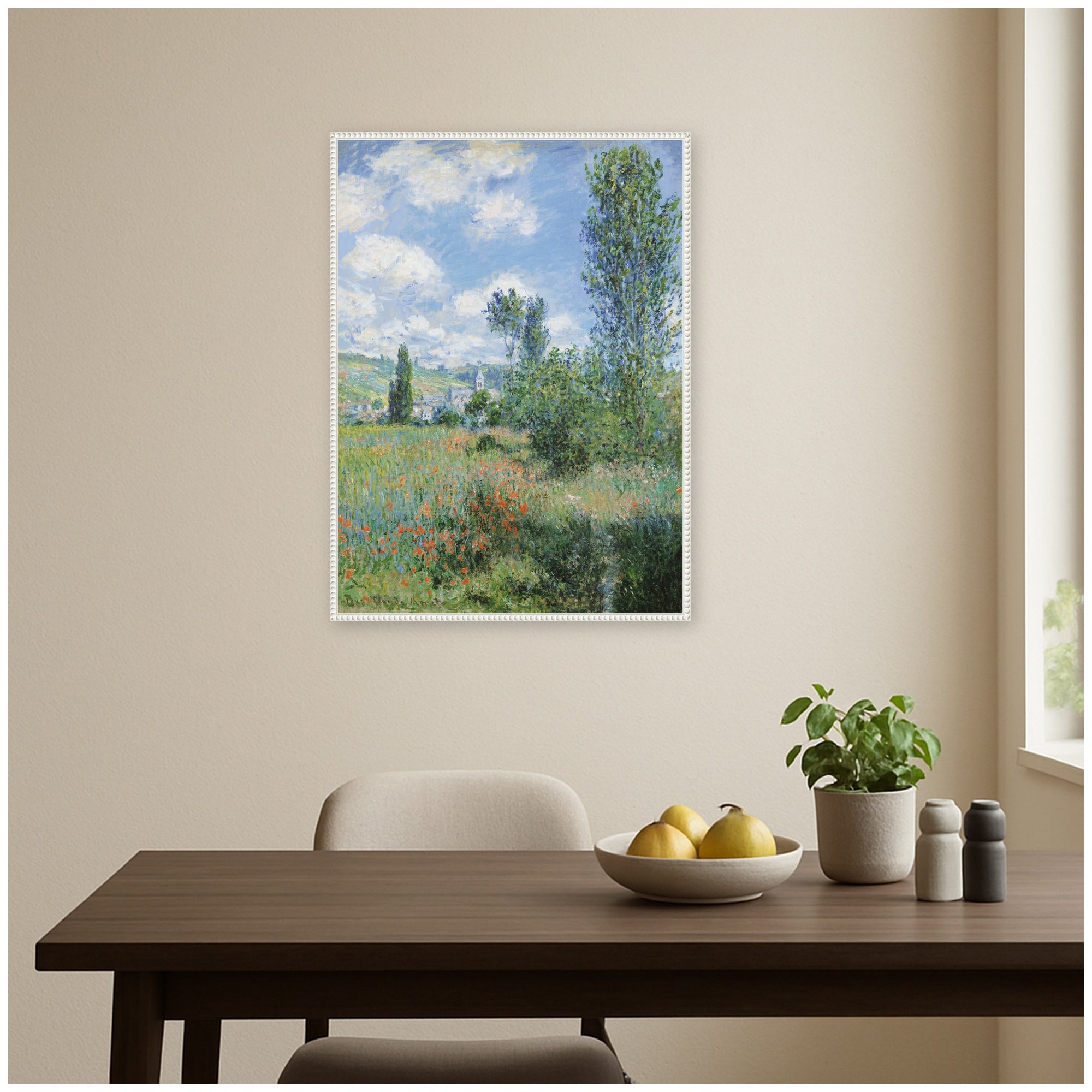 Framed Canvas 28x38 Sylvie Beaded White 5