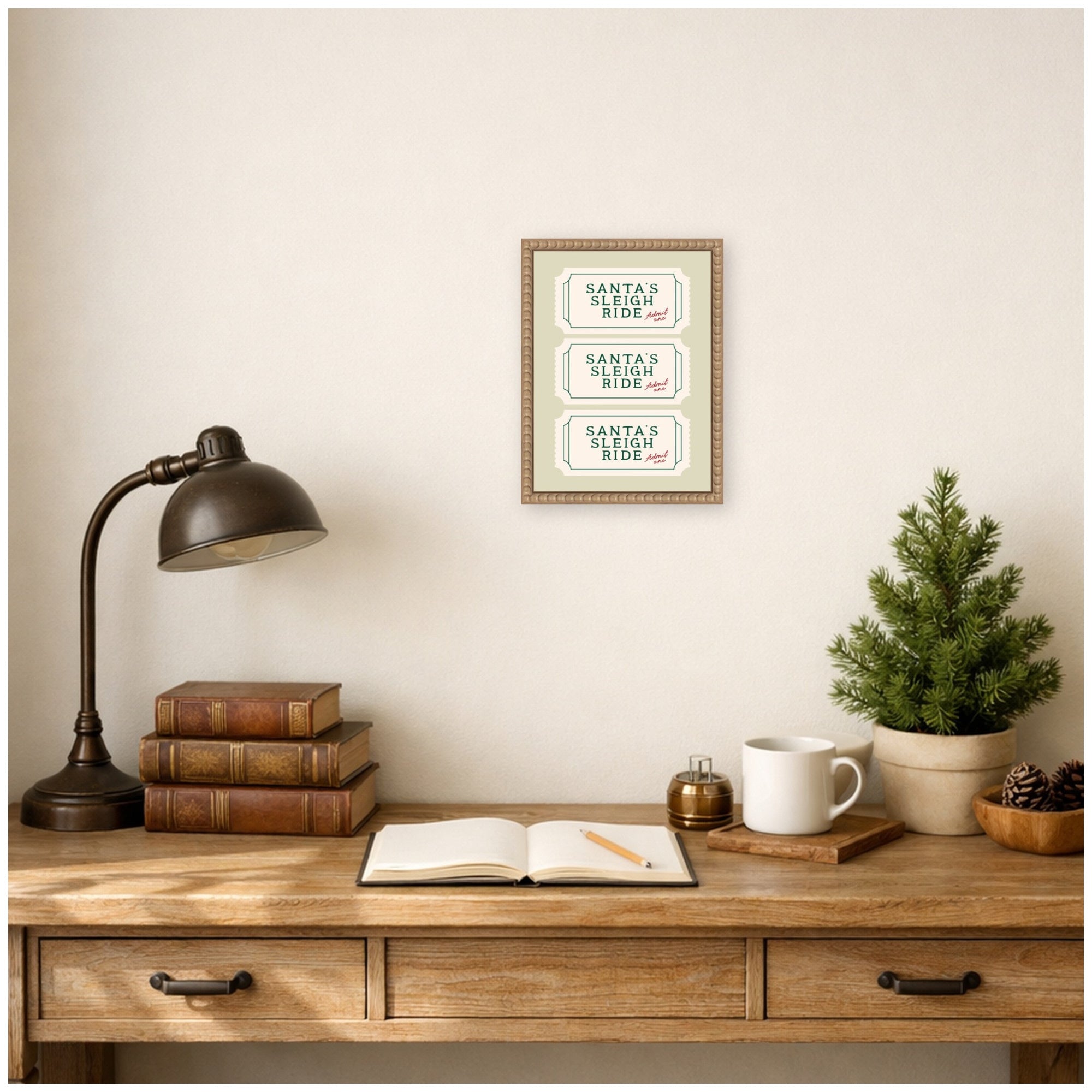 Framed Canvas Sylvie Beaded Rustic Natural 10x13 6