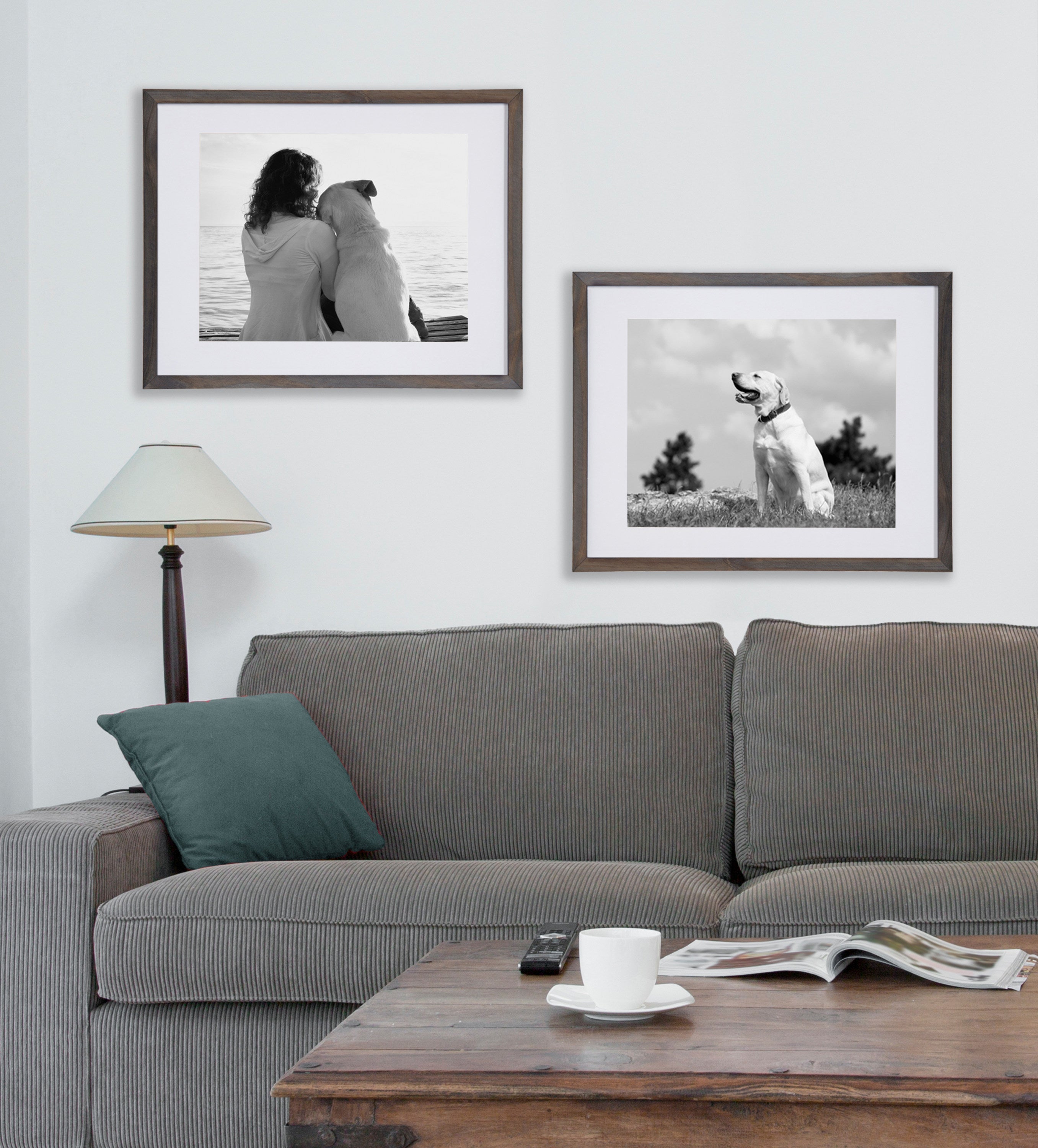 Wall Frame Gray 14x18 matted to 11x14 7