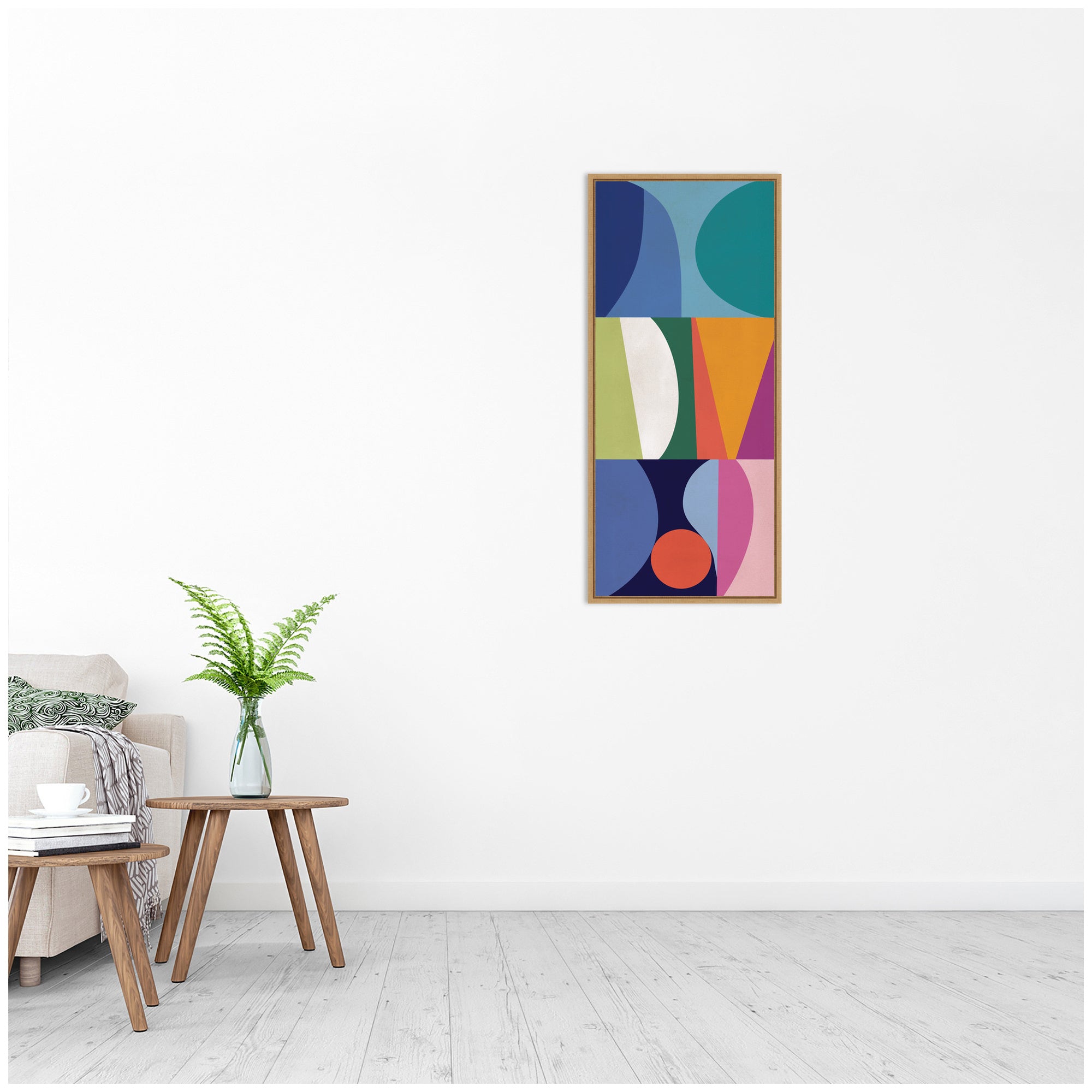 Framed Canvas Sylvie Natural 18x40 5