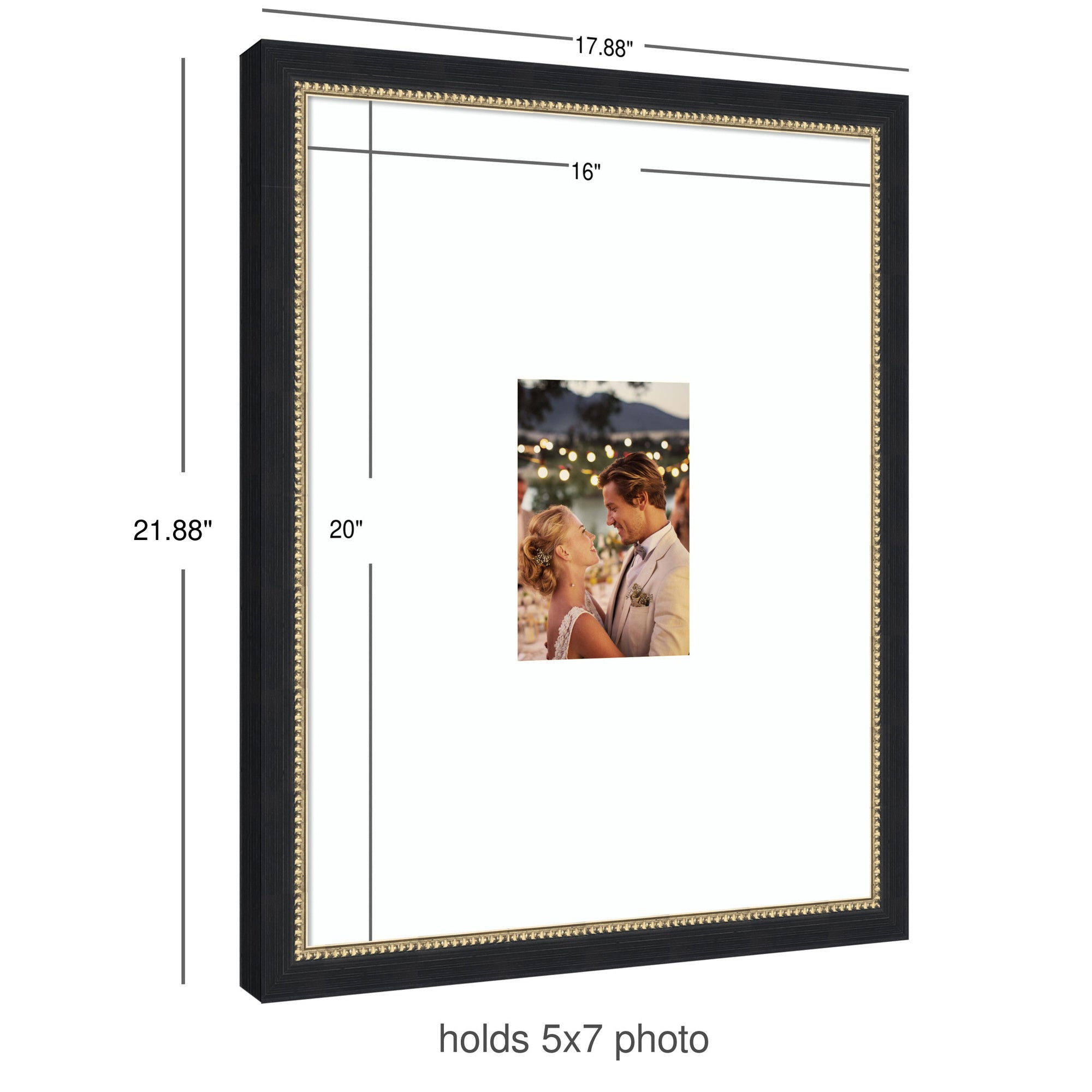 Wall Frame Belmont Black 16x20 matted to 5x7 2