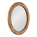 Round Mirror Rustic Brown 26x26 1