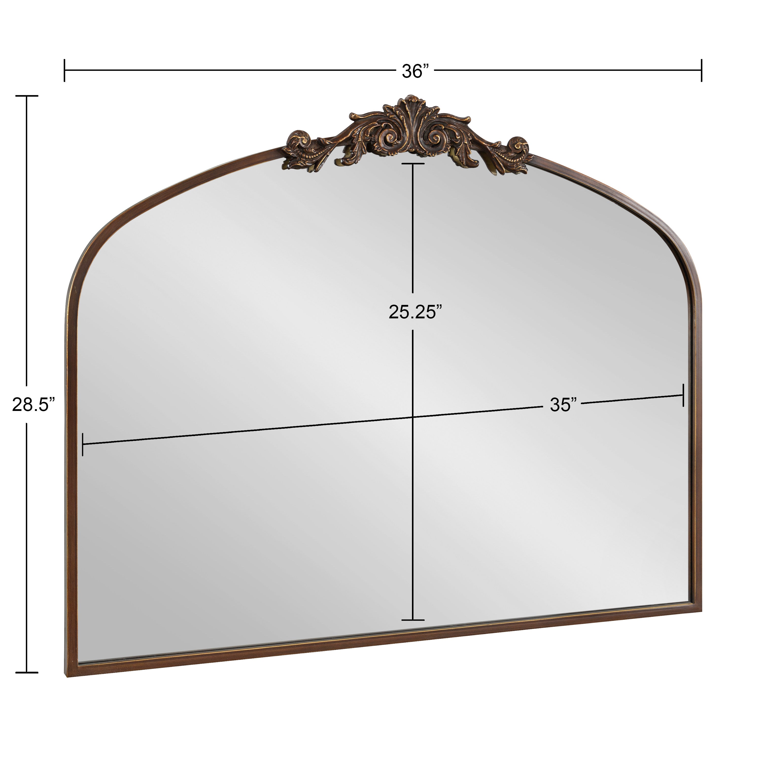 Arch Mirror 36x29 Bronze 5