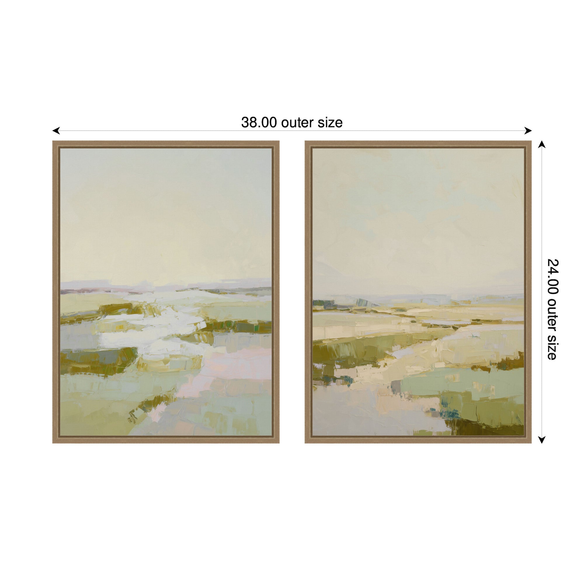 Art Set 2 Piece Set 18x24 Sylvie Dark Gold 2