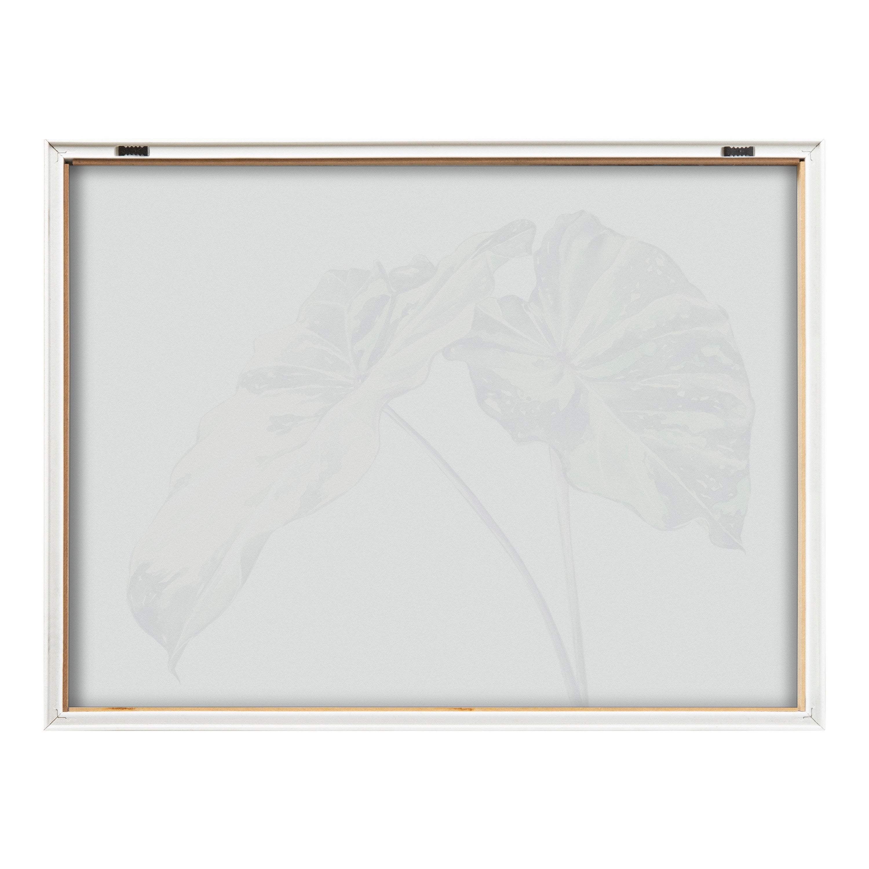Blake Spotted Leaves Neutral Framed Printed Glass by Emily Marie Watercolors