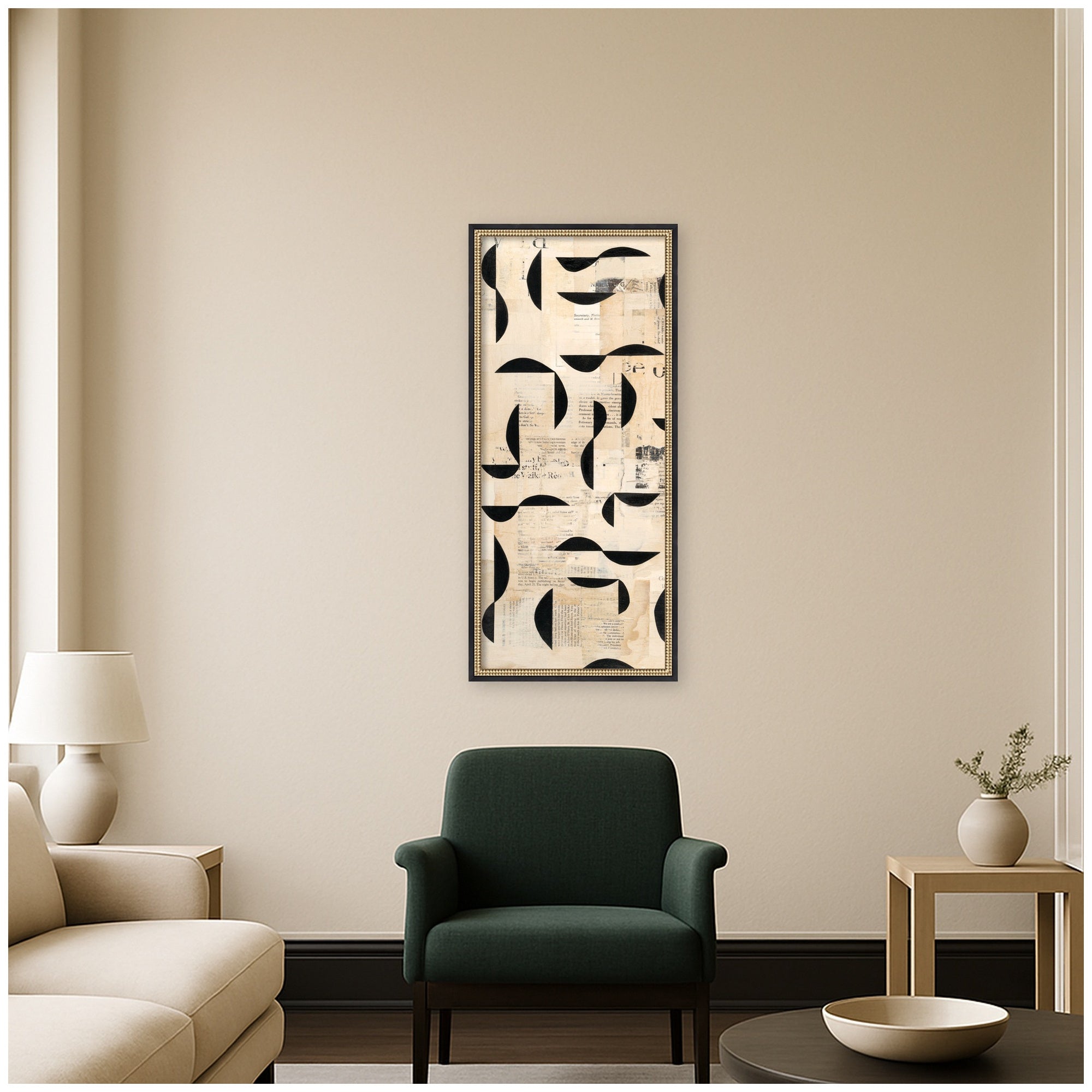Half Moon Bay Panel 1 by Felicia Dadak Framed Mounted Canvas Wall Art Print