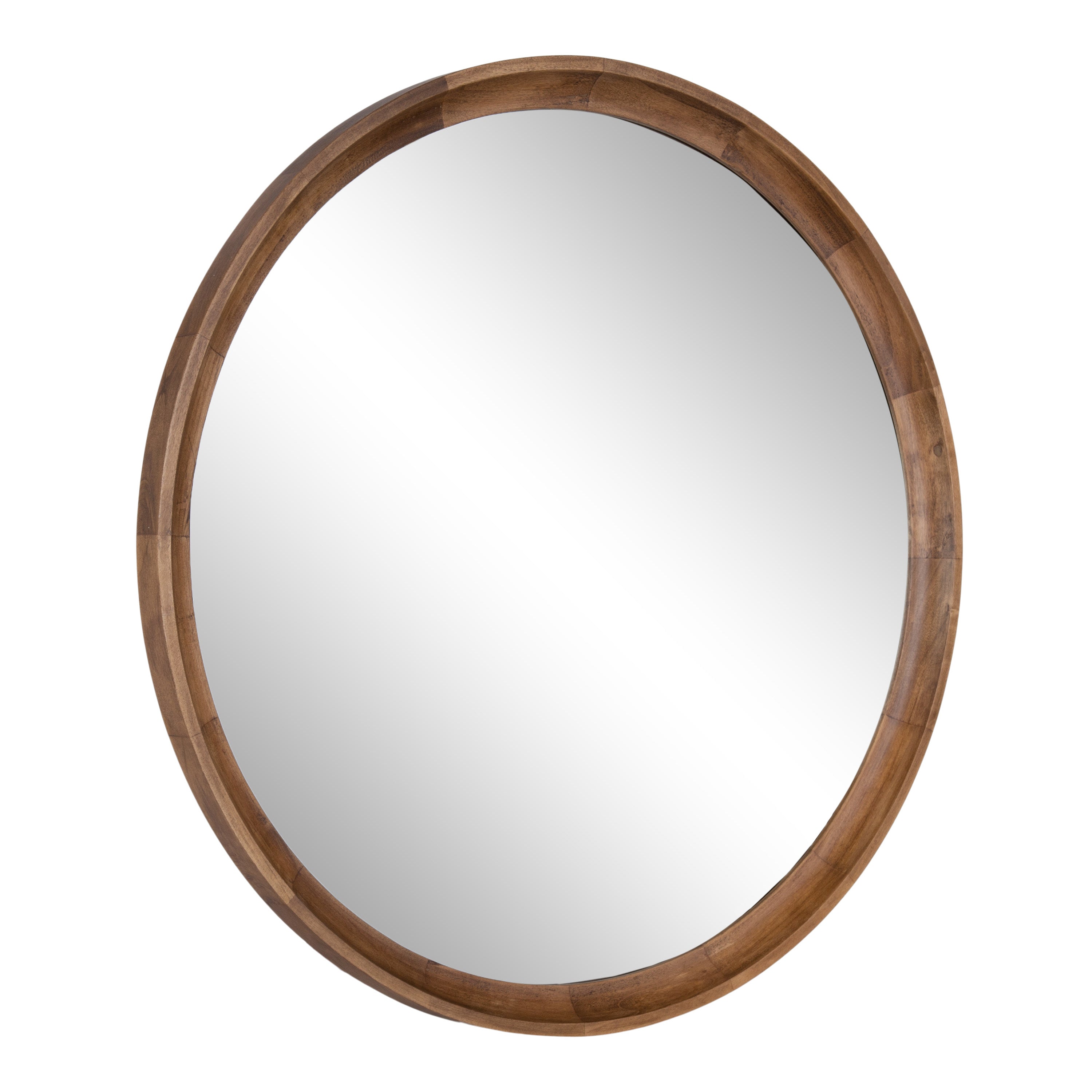 Round Mirror Rustic Brown 30" Diameter 1