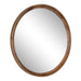 Round Mirror Rustic Brown 30" Diameter 1