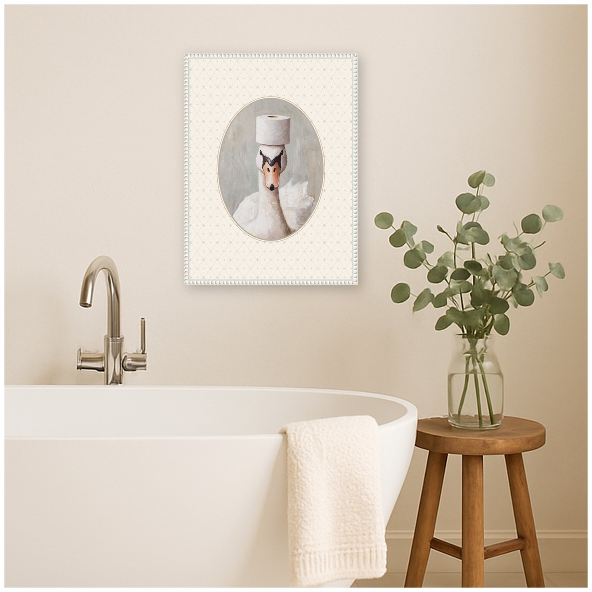 Framed Canvas 18x24 Sylvie Beaded White 7