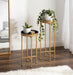 Nesting Table Navy Blue Gold 2 Piece 6