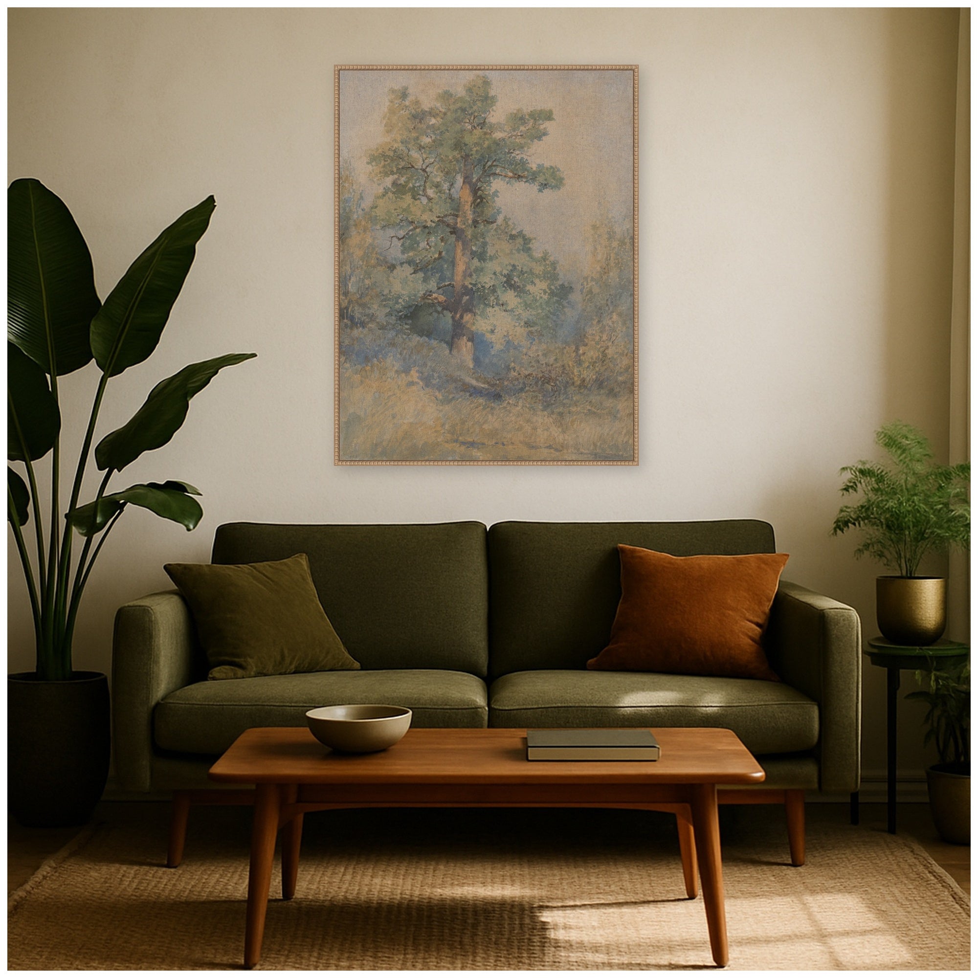 Framed Canvas 32x42 Sylvie Beaded Rustic Natural 6