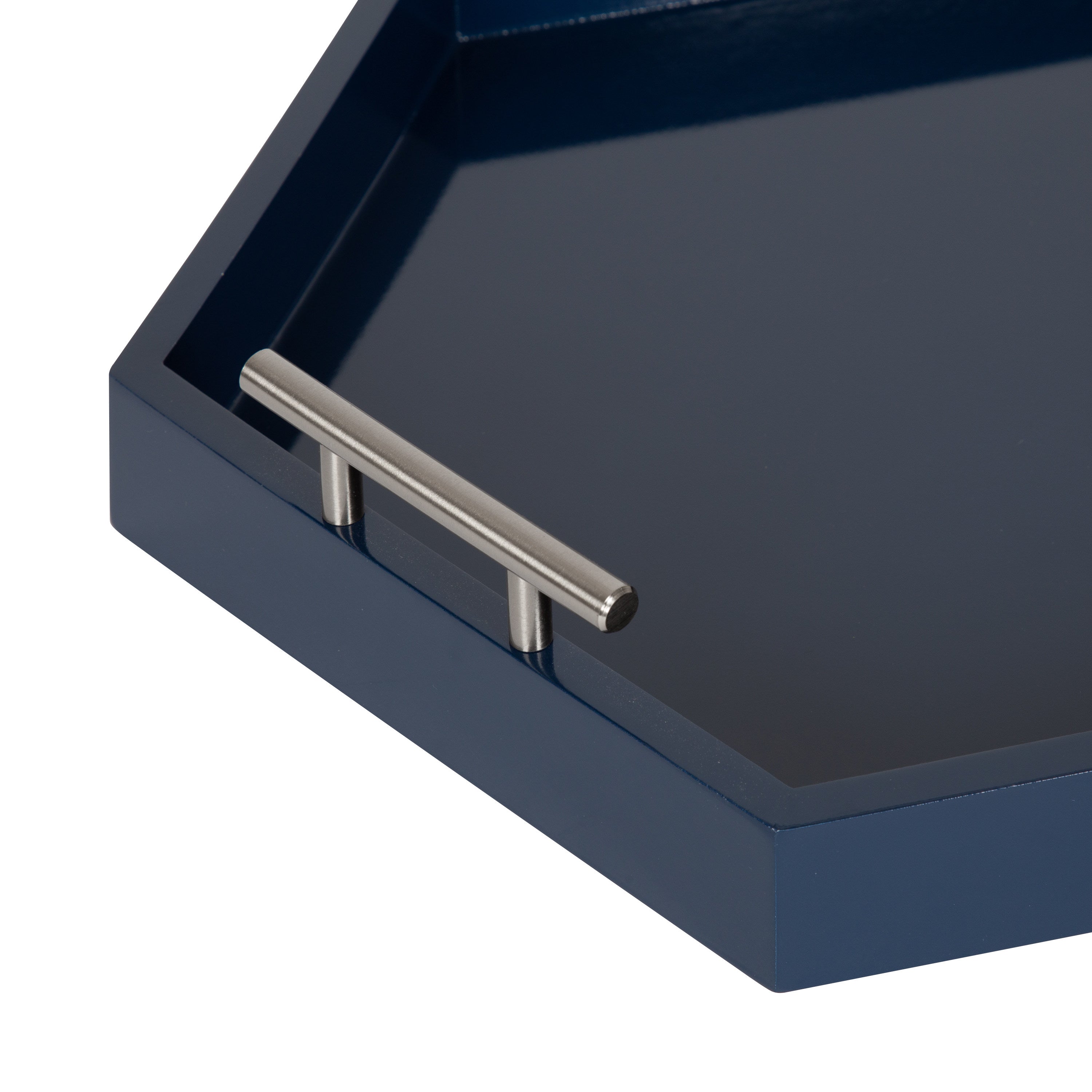 Single Tray Navy Blue Silver 18x18 6