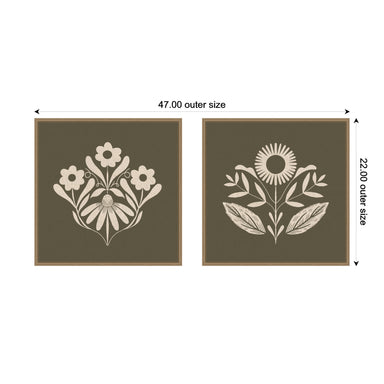 Art Set 2 Piece Set 22x22 Sylvie Dark Gold 2