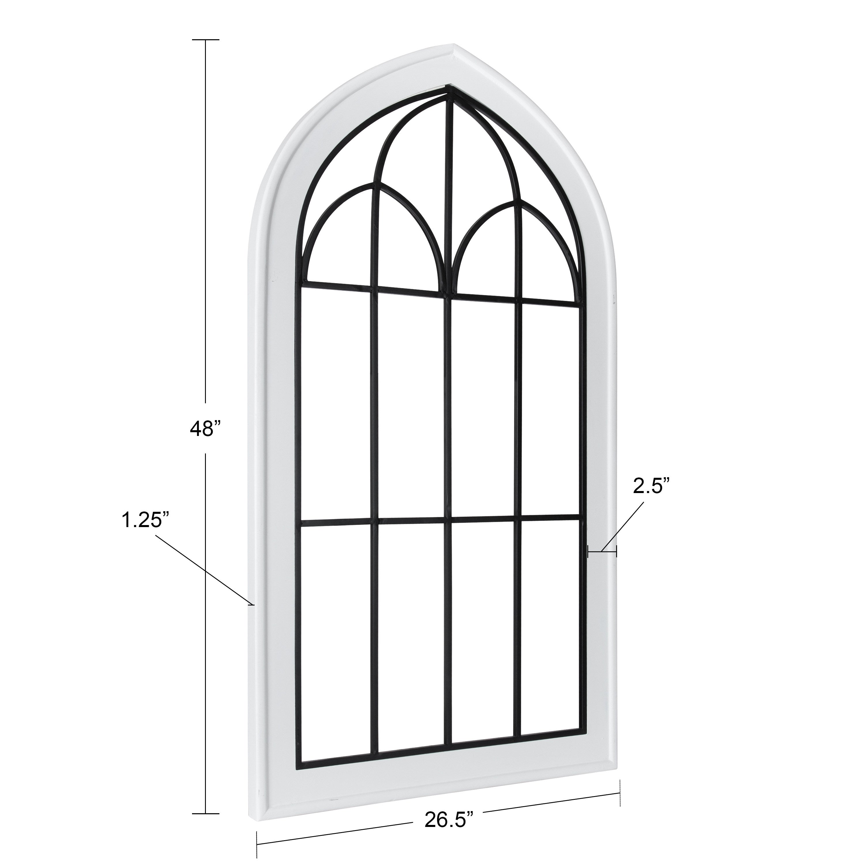 Rennell Window Pane Arch Wall Decor