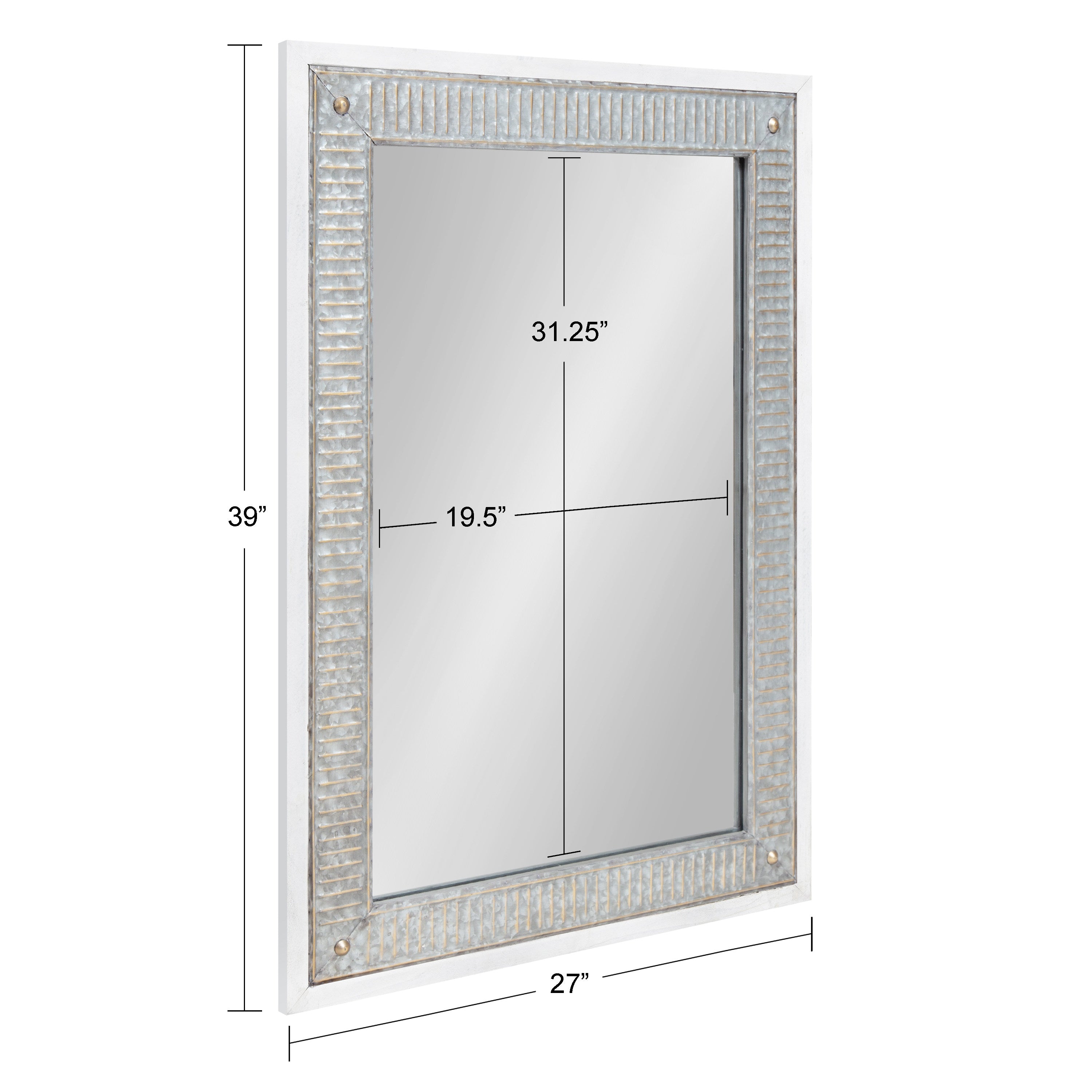 Rectangle Mirror 27x39 White 5