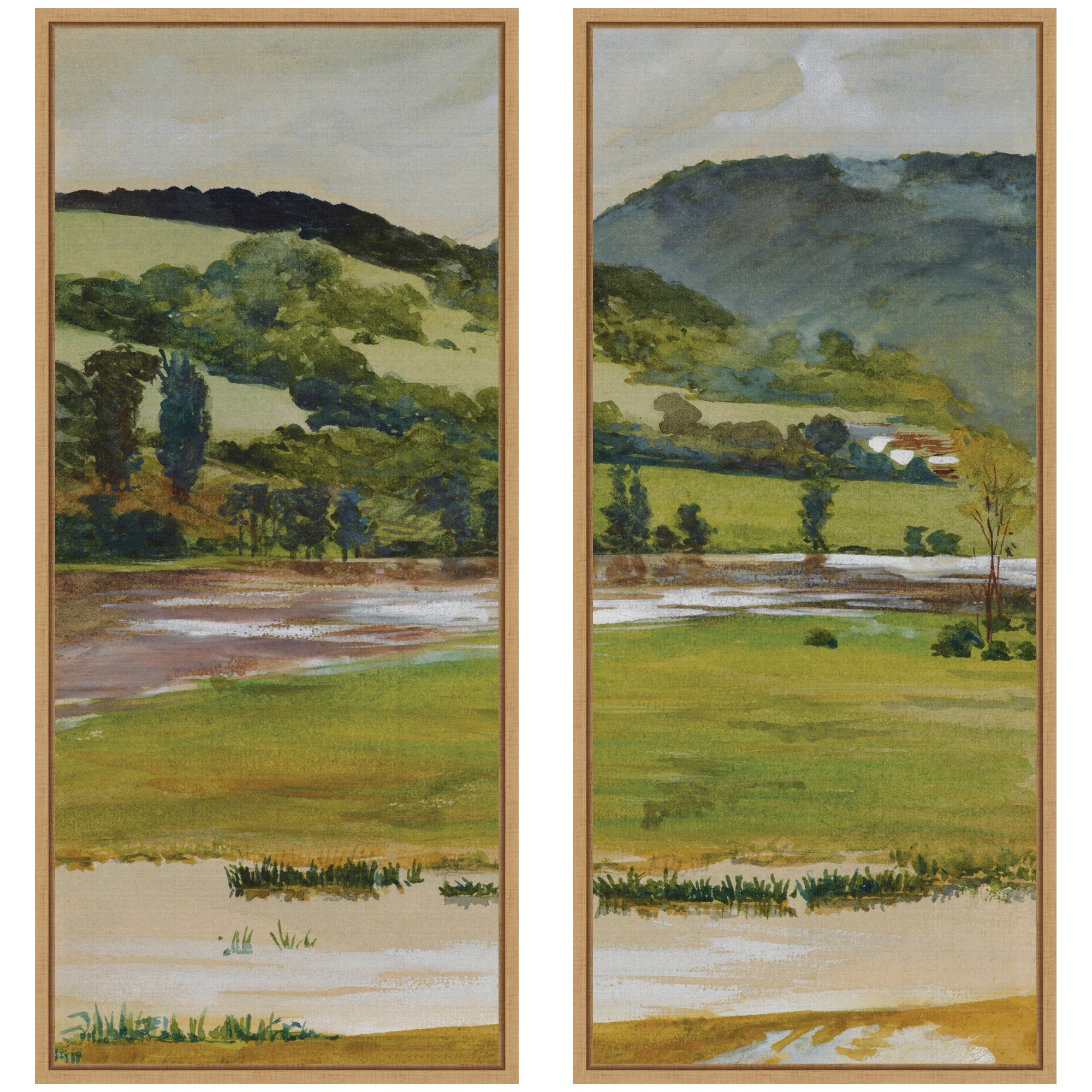 Art Set 2 Piece Set 18x40 Sylvie Natural 1