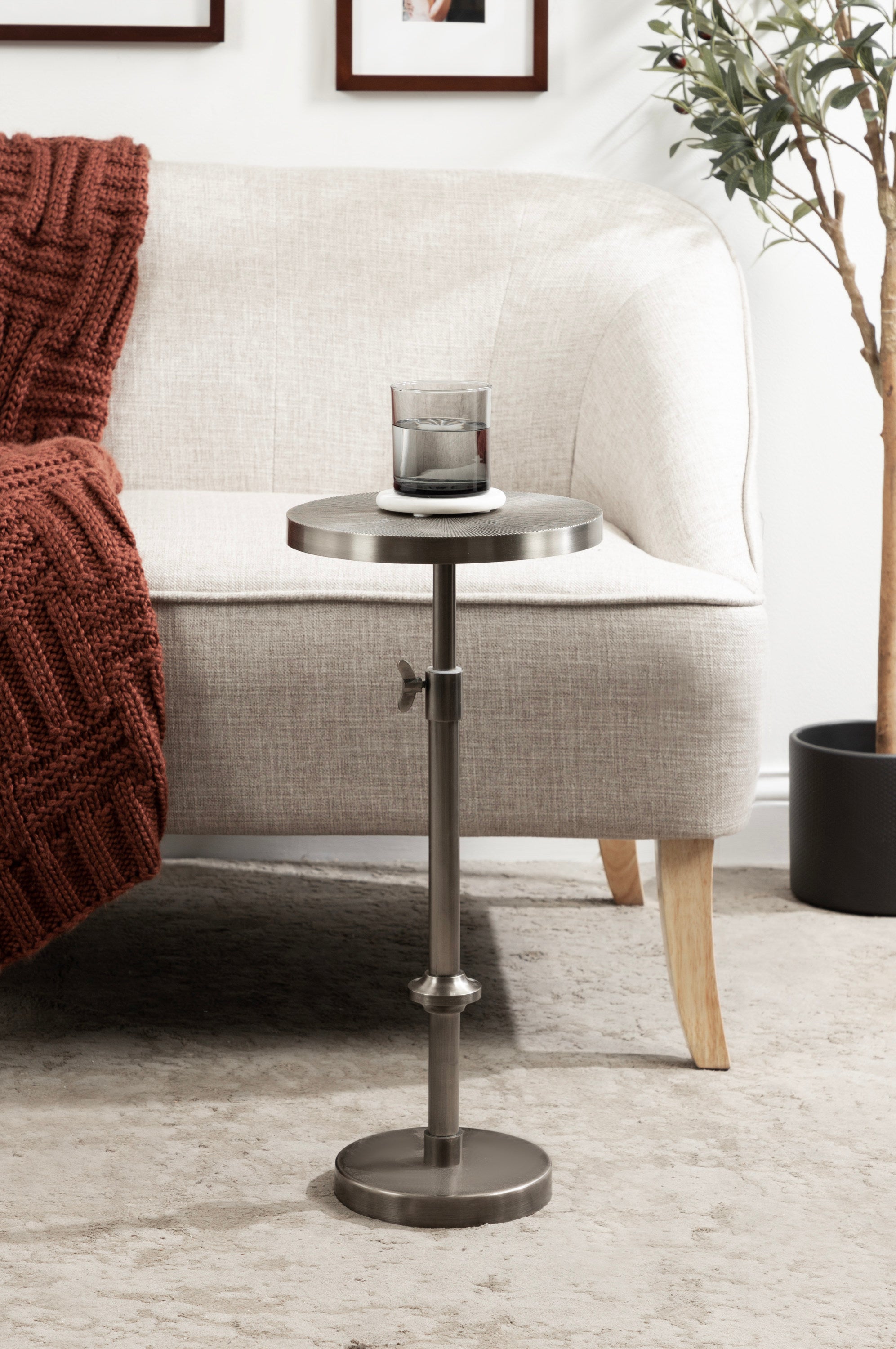 Drink Table Silver 10x10x30 7