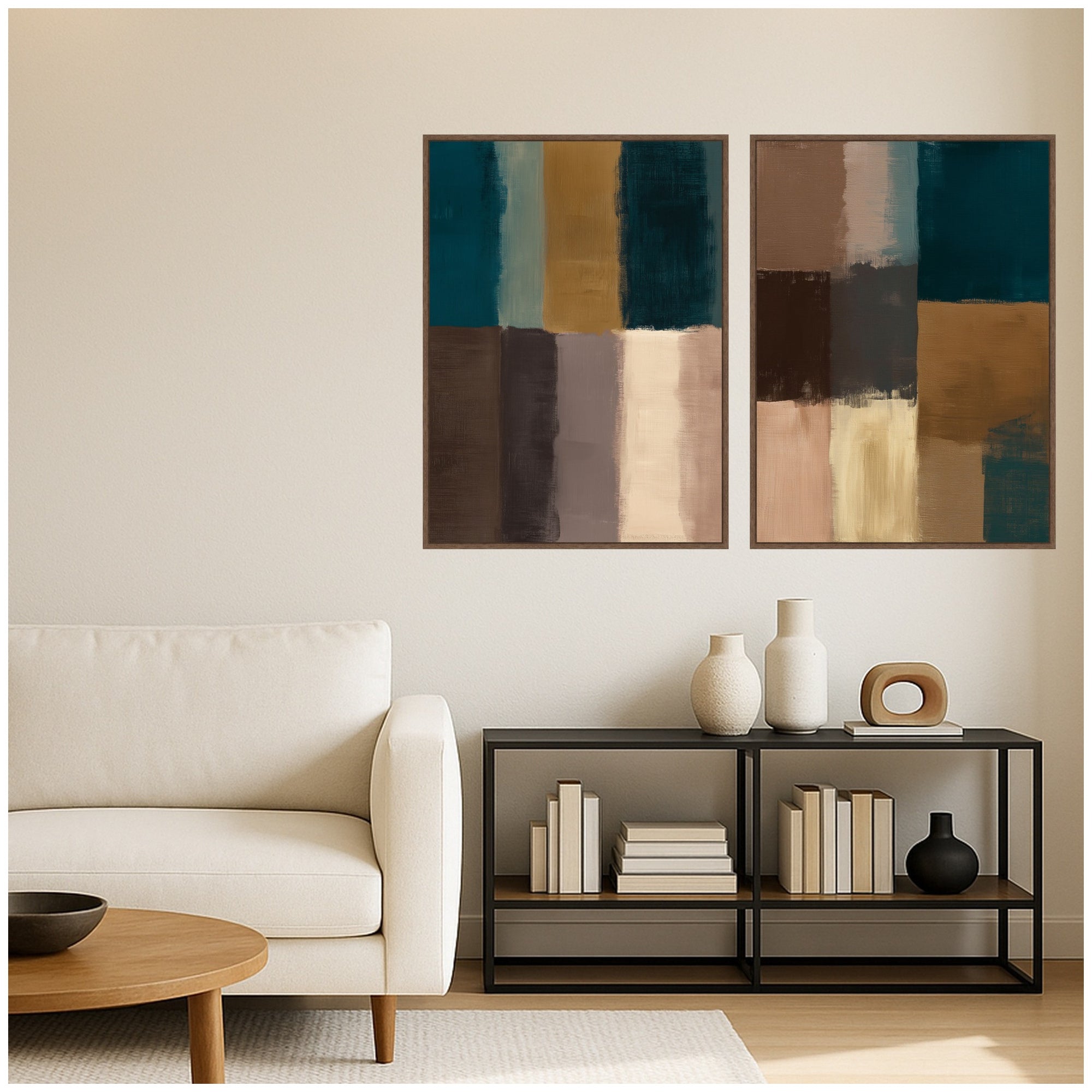 Art Set 2 Piece Set 28x38 Sylvie Walnut 6