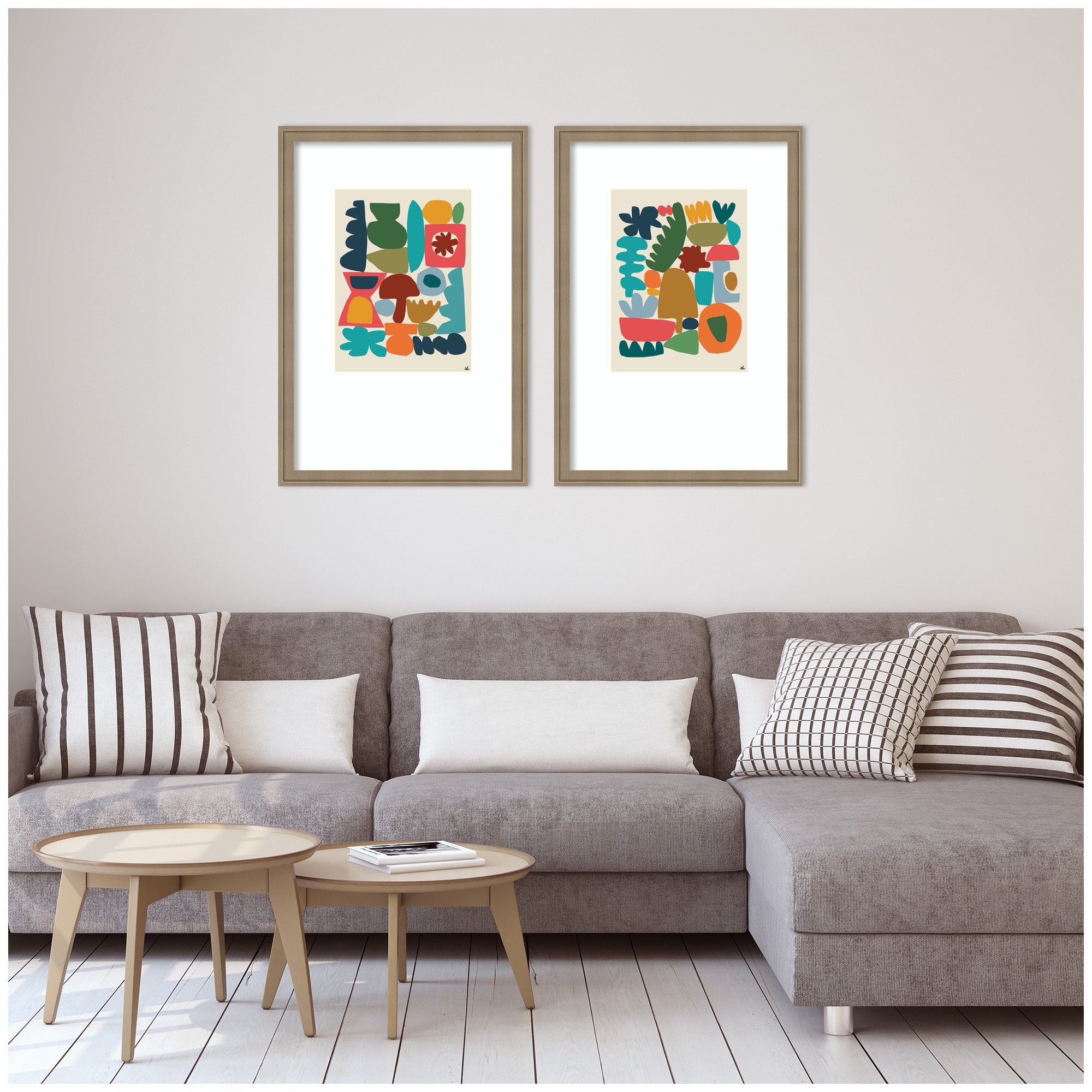 Night Chords 2 Piece Framed Wall Art Print Set by Kelly Knaga